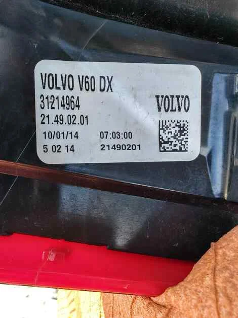Стоп Volvo V60 FW48 B4164T Прав. - миниатюра 2