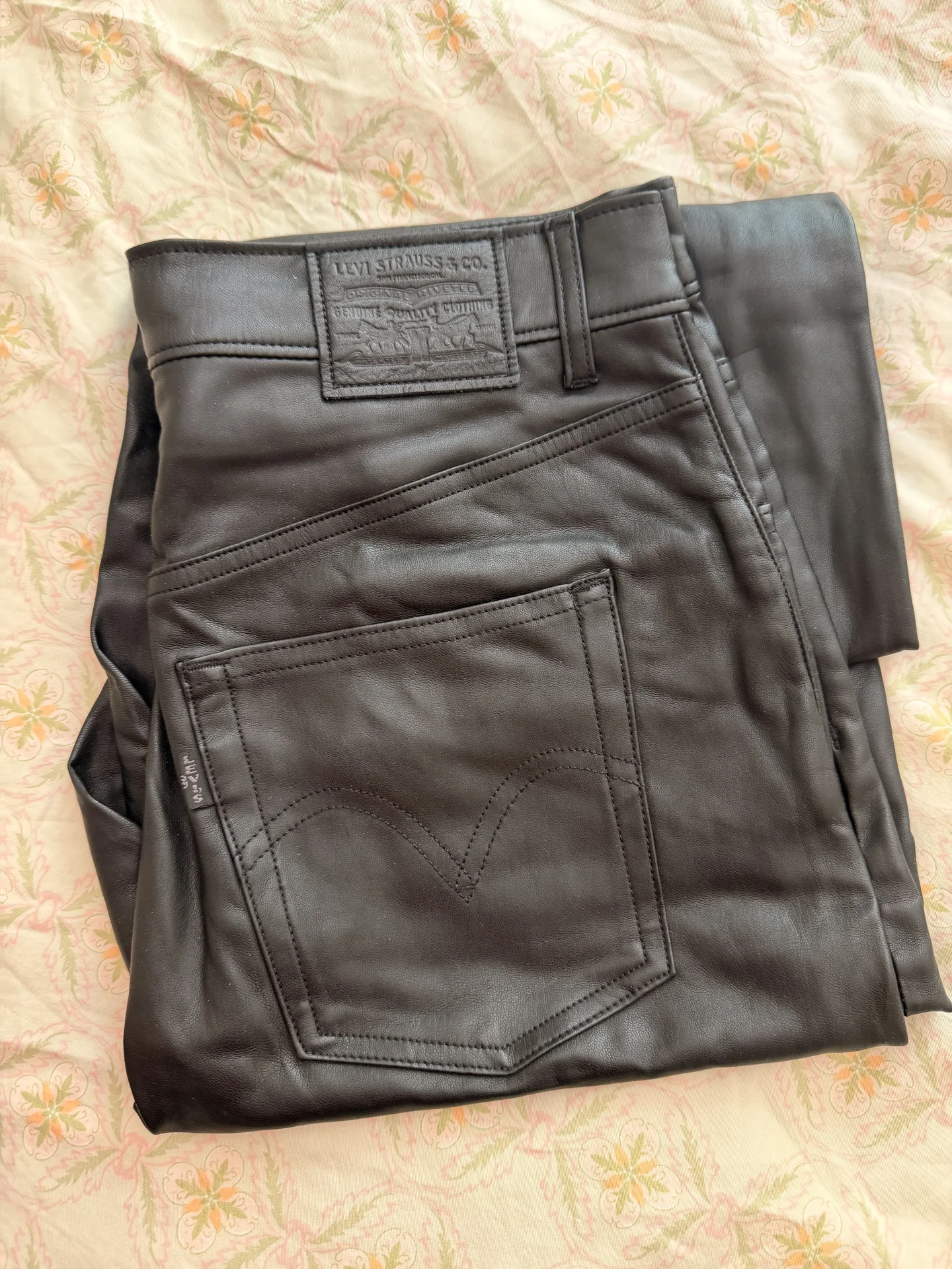 Levi’s кожанные брюки - миниатюра 5