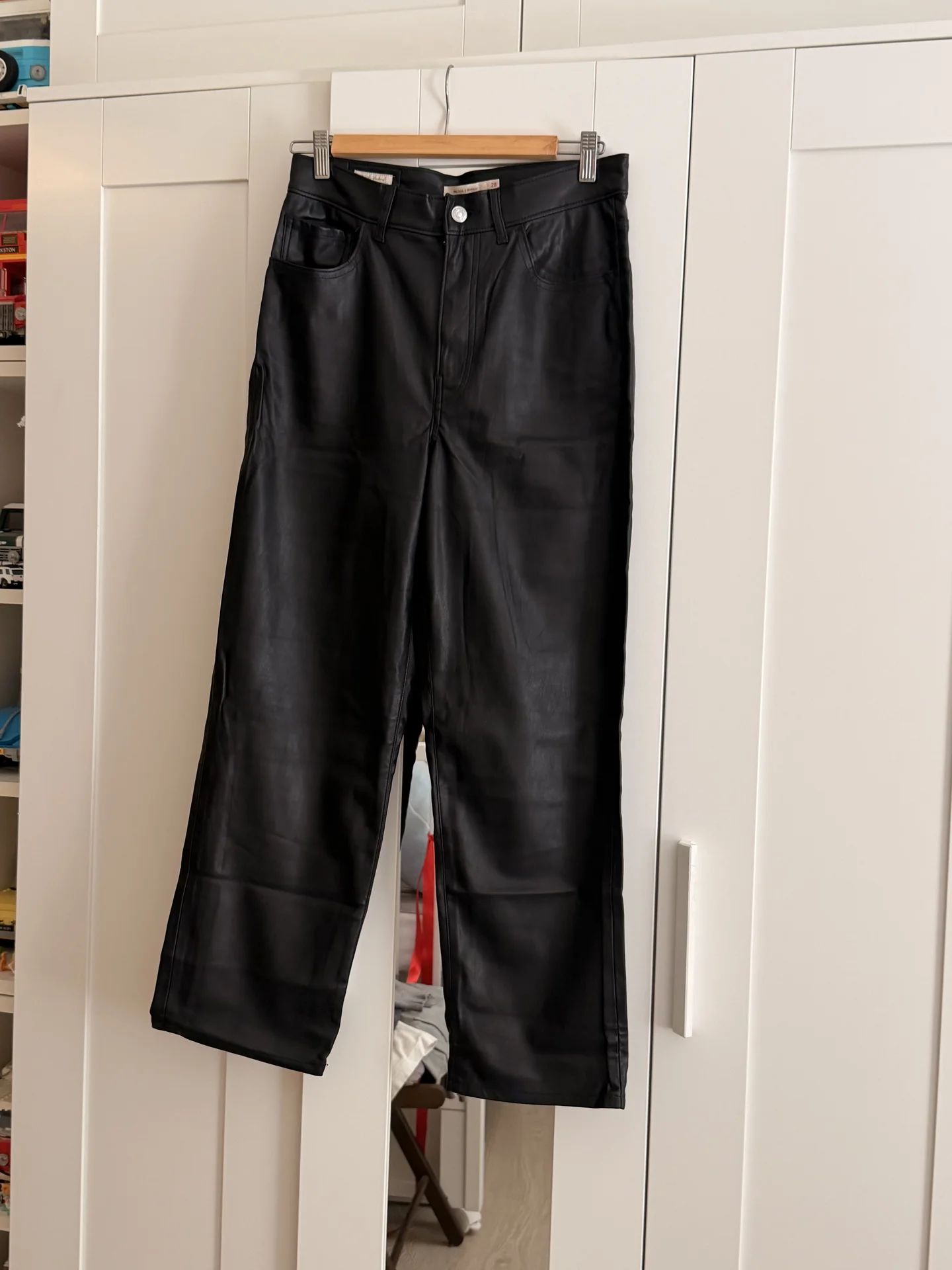 Levi’s кожанные брюки - миниатюра 7