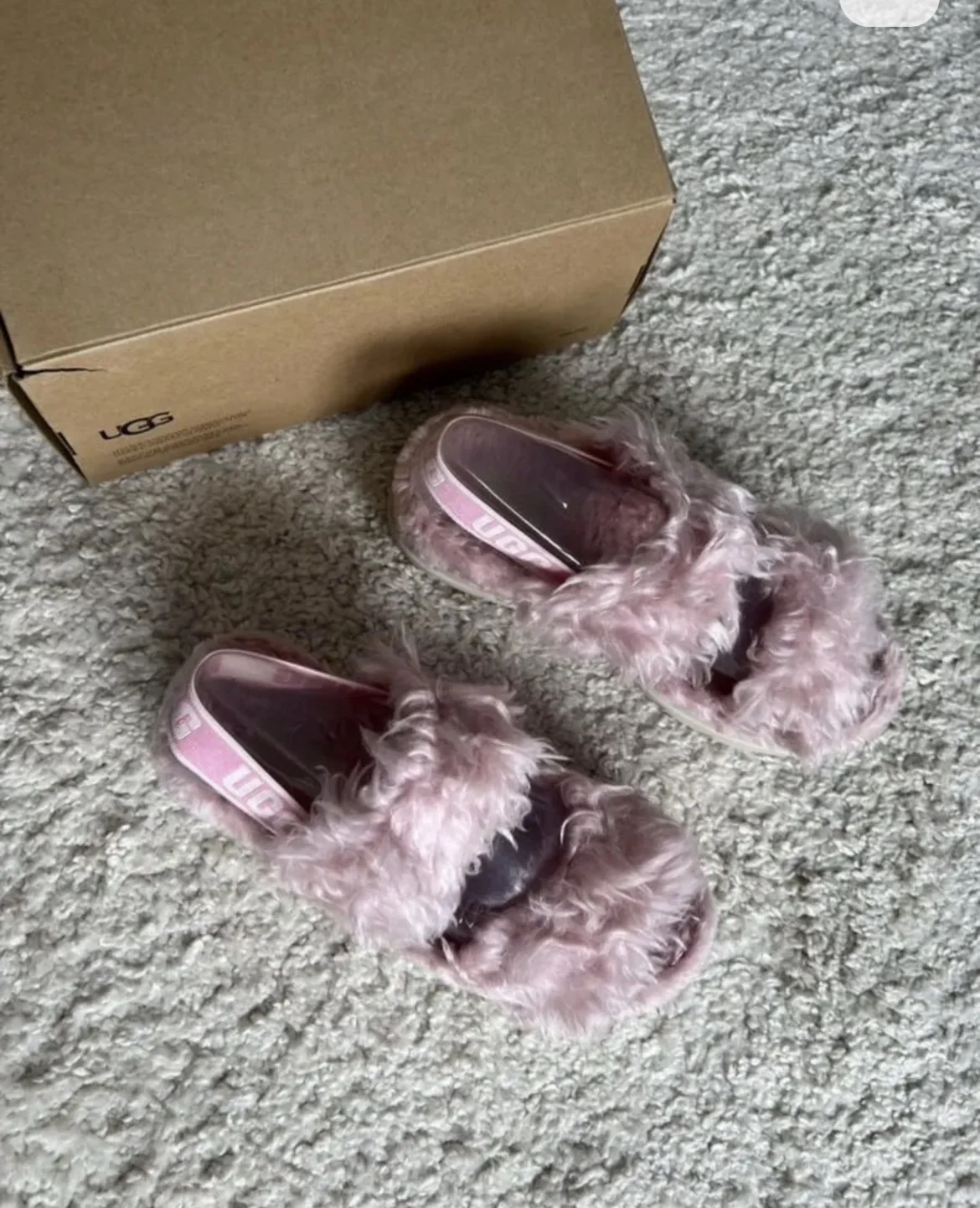 Сандалии UGG fluff sugar pink оригинал - миниатюра 6
