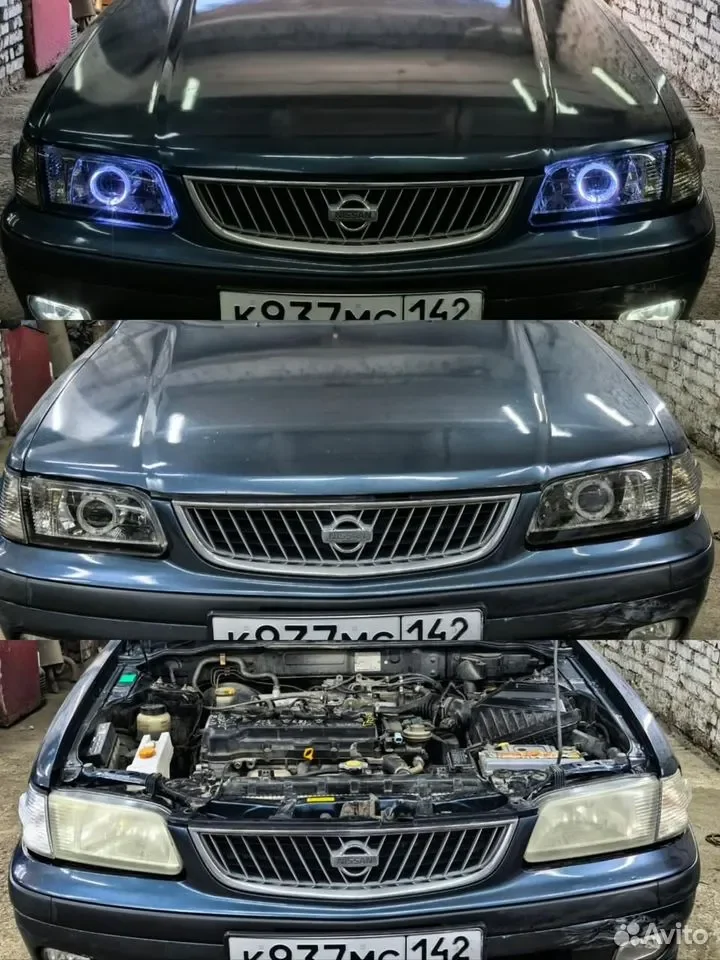 Bi-LED фары Nissan Sunny fb15 - миниатюра 3
