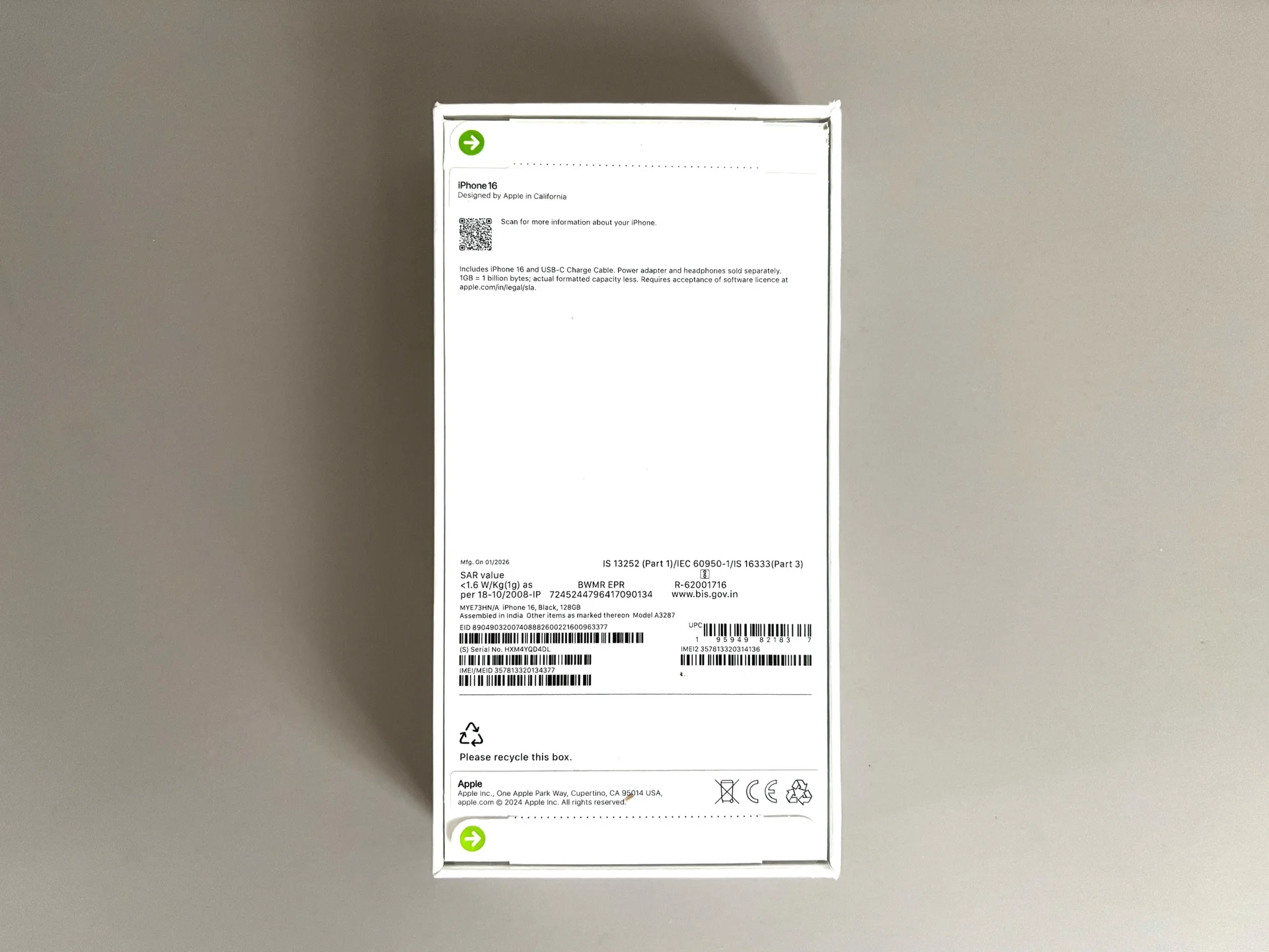 IPhone 16, 128 гб, новый - миниатюра 2