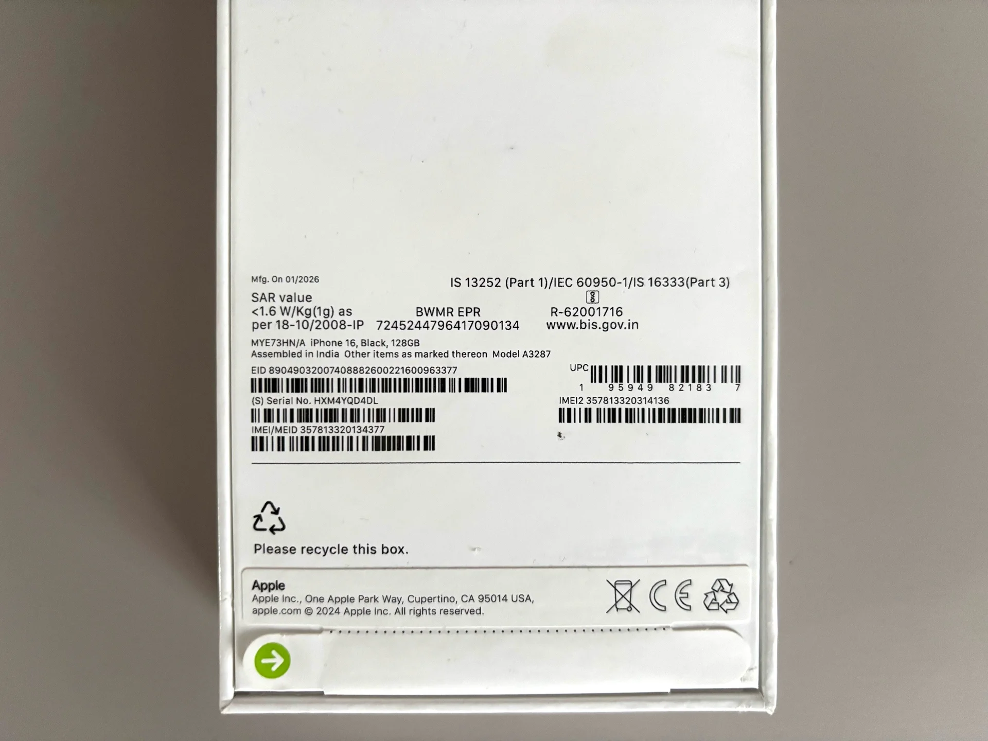 IPhone 16, 128 гб, новый - миниатюра 3