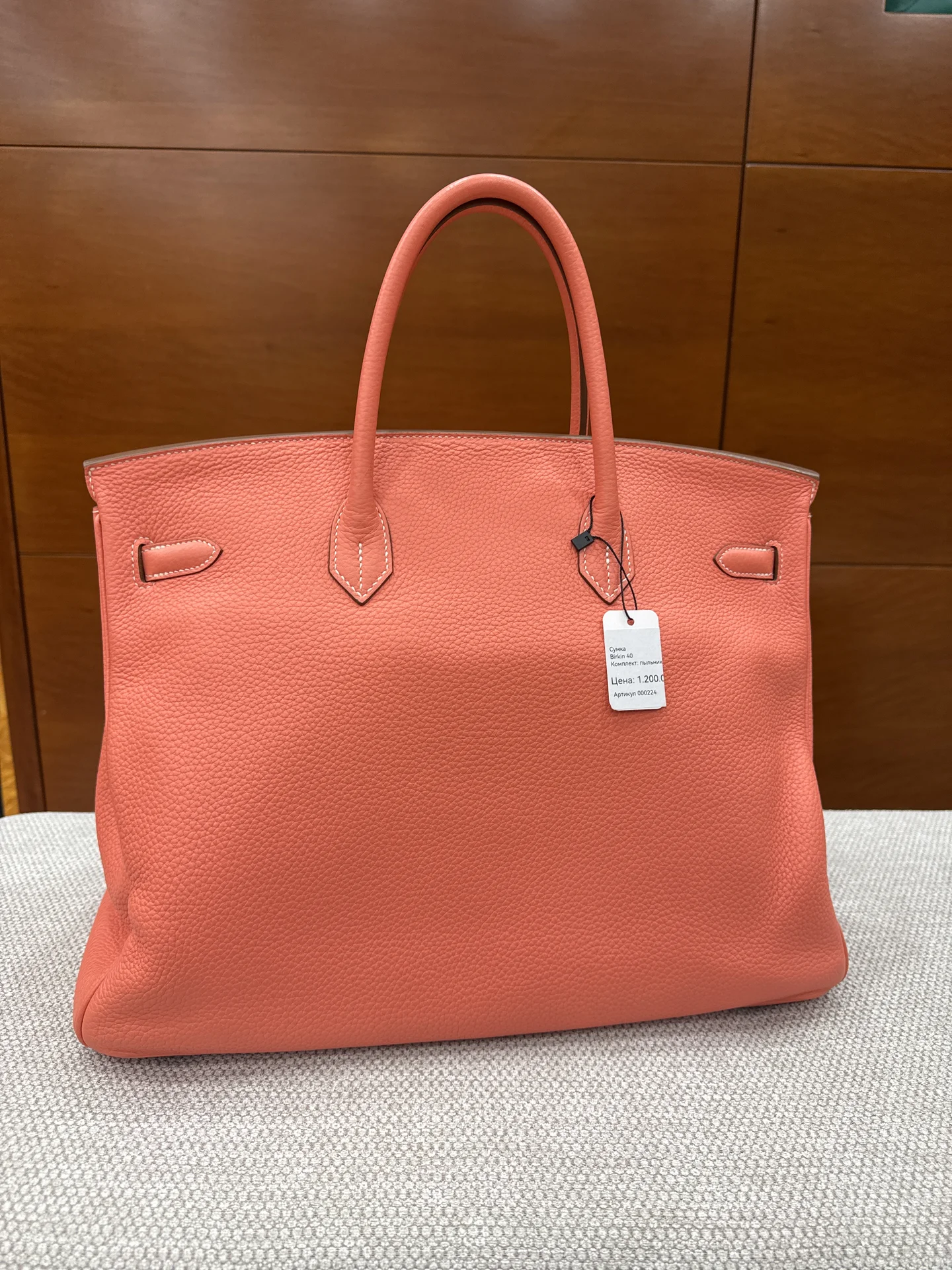 hermes birkin 40 оригрнал - миниатюра 5