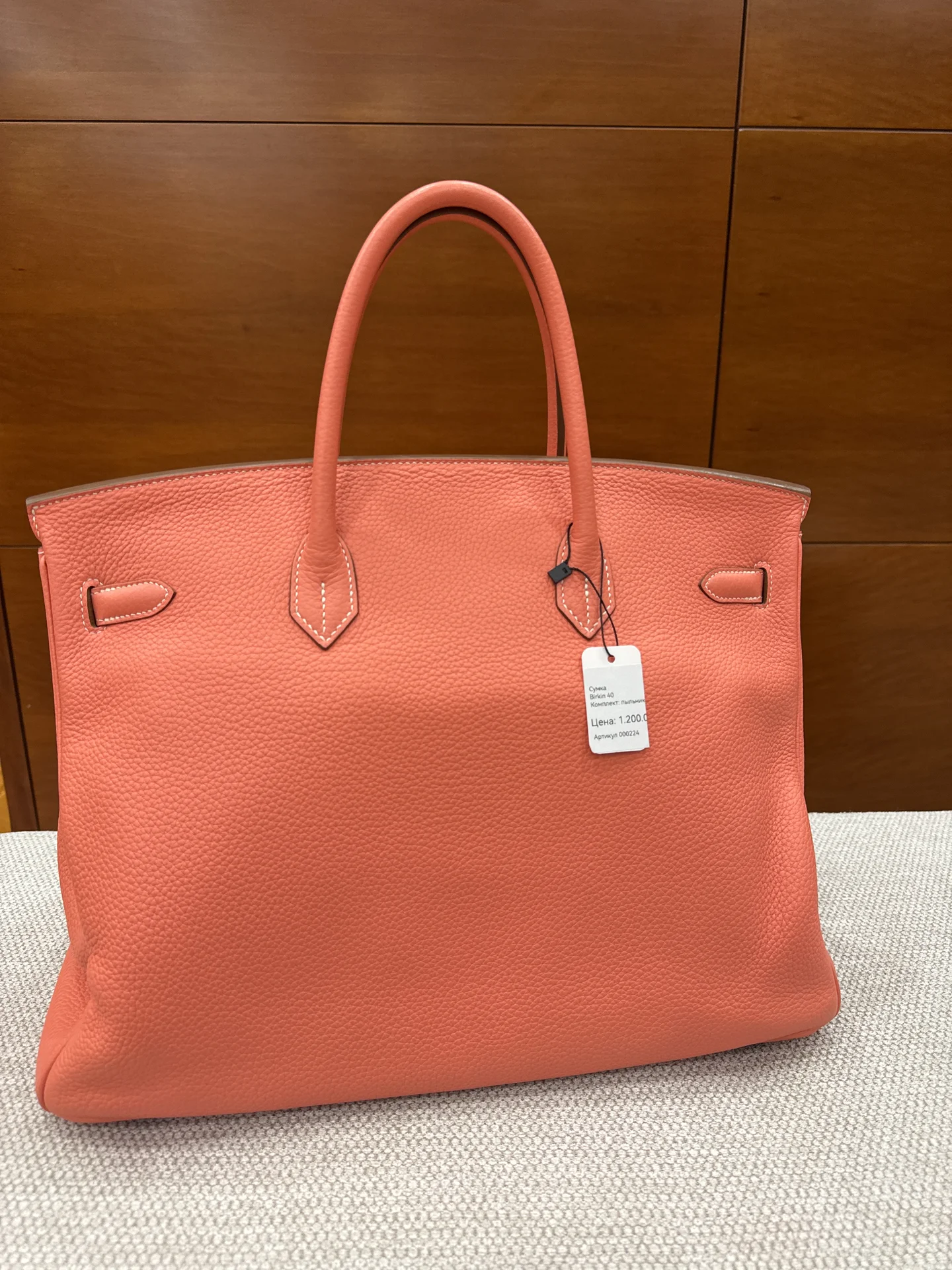 hermes birkin 40 оригрнал - миниатюра 9