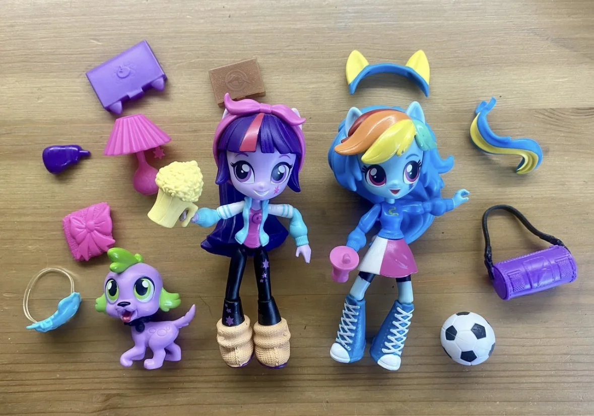 equestria girls minis радуга и искорка - изображение 1