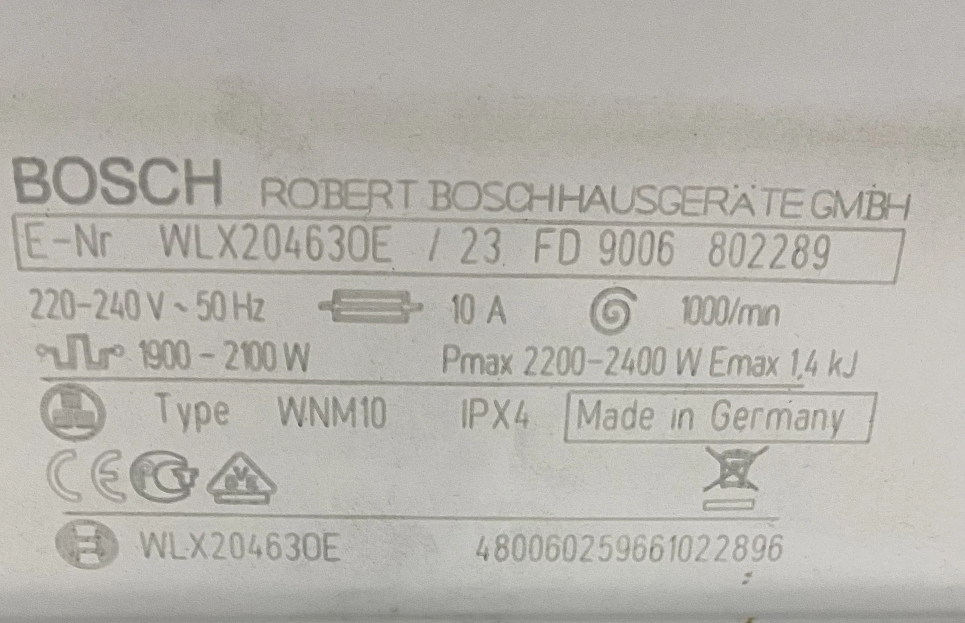 Bosch Maxx 5 Speed Edition WLX 20163 OE - миниатюра 2