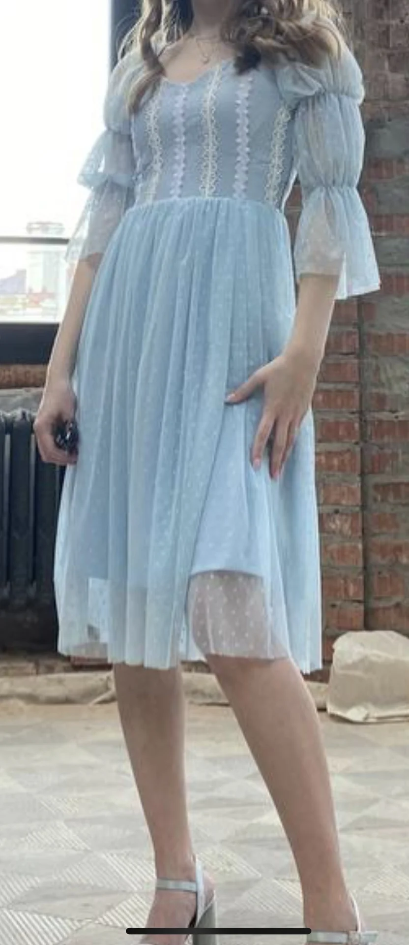 Платье голубое