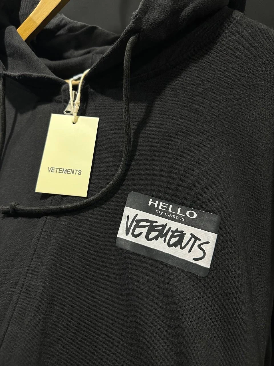 Зип худи vetements hello my name - миниатюра 5