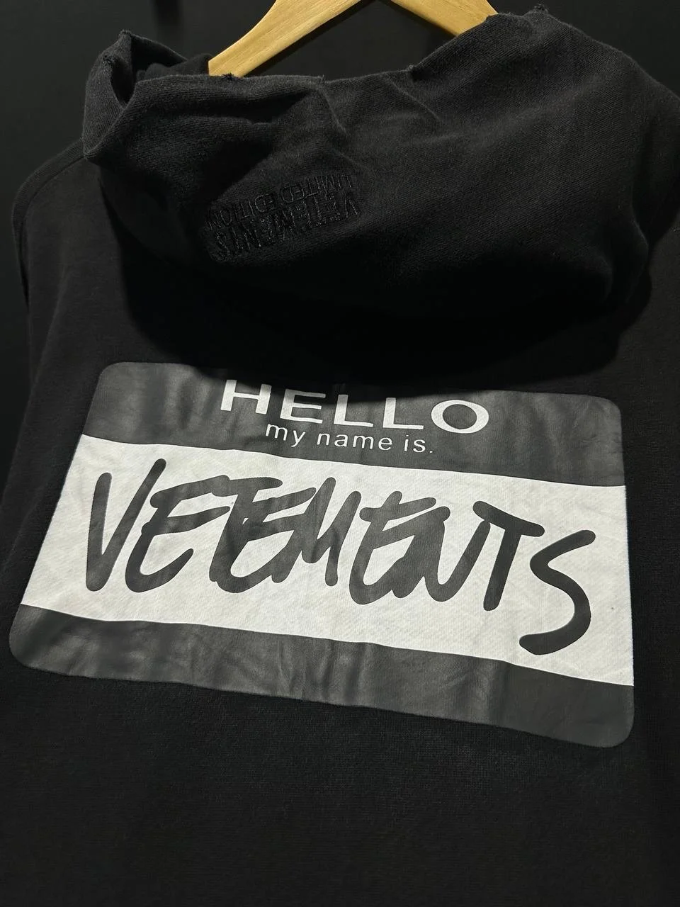 Зип худи vetements hello my name - миниатюра 6