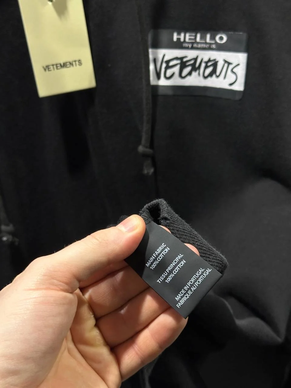 Зип худи vetements hello my name - миниатюра 8