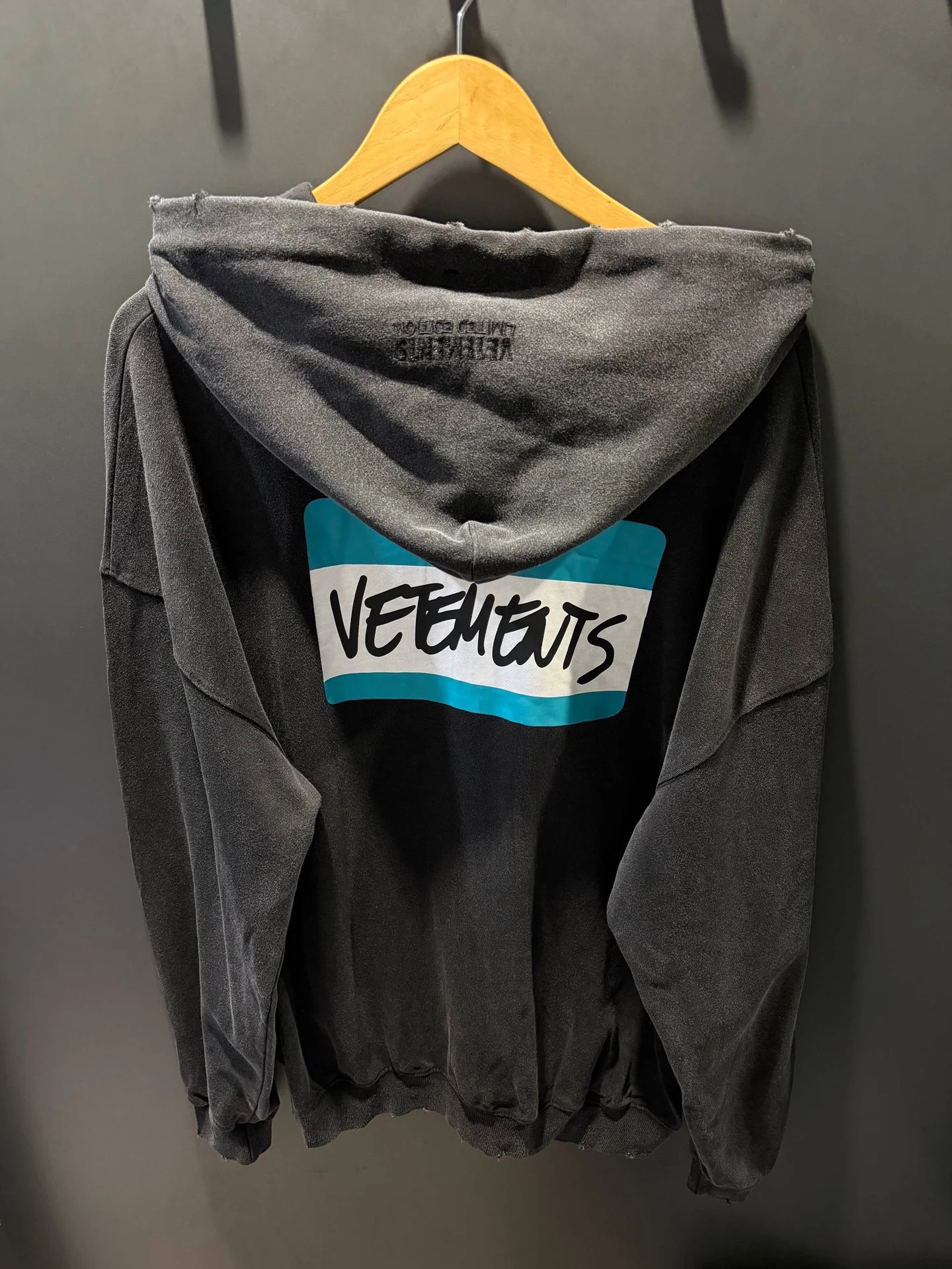 Зип худи Vetements hello my name - миниатюра 3