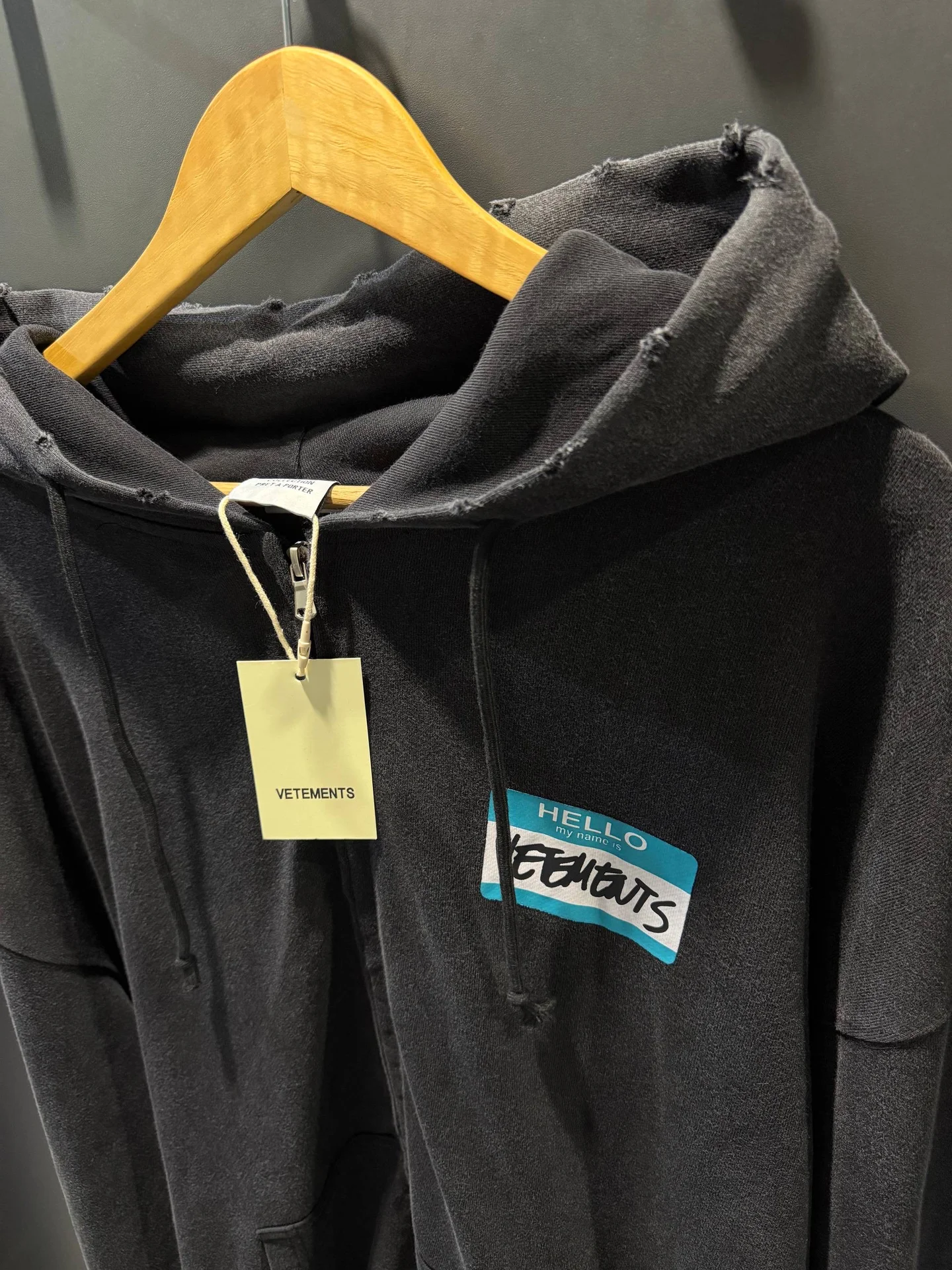 Зип худи Vetements hello my name - миниатюра 4