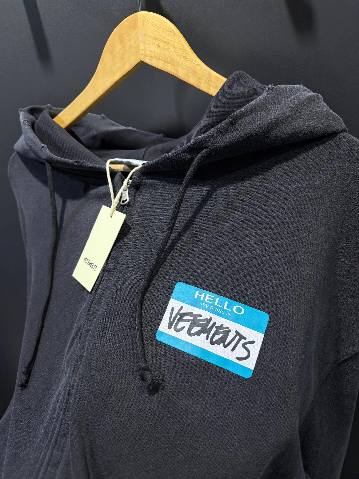 Зип худи Vetements hello my name - миниатюра 5
