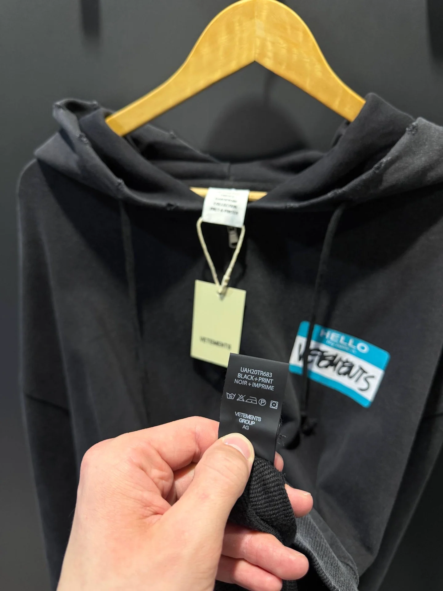 Зип худи Vetements hello my name - миниатюра 8