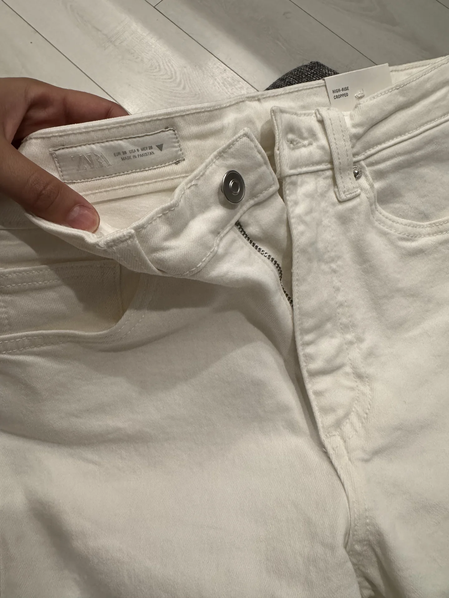 джинсы Zara белые оригинал - миниатюра 4