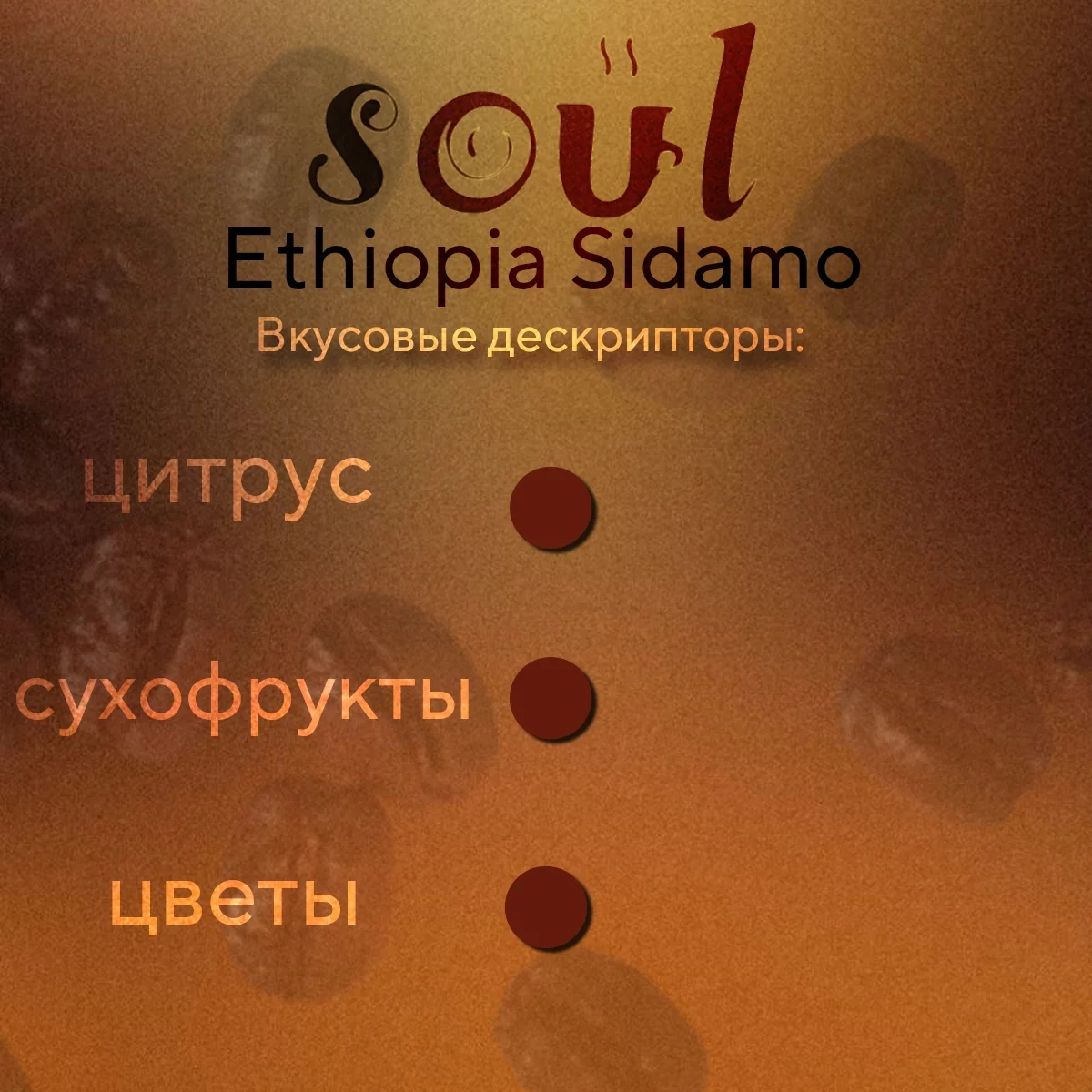 Кофе в зернах SOUL Ethiopia Sidamo 500 гр. - миниатюра 5