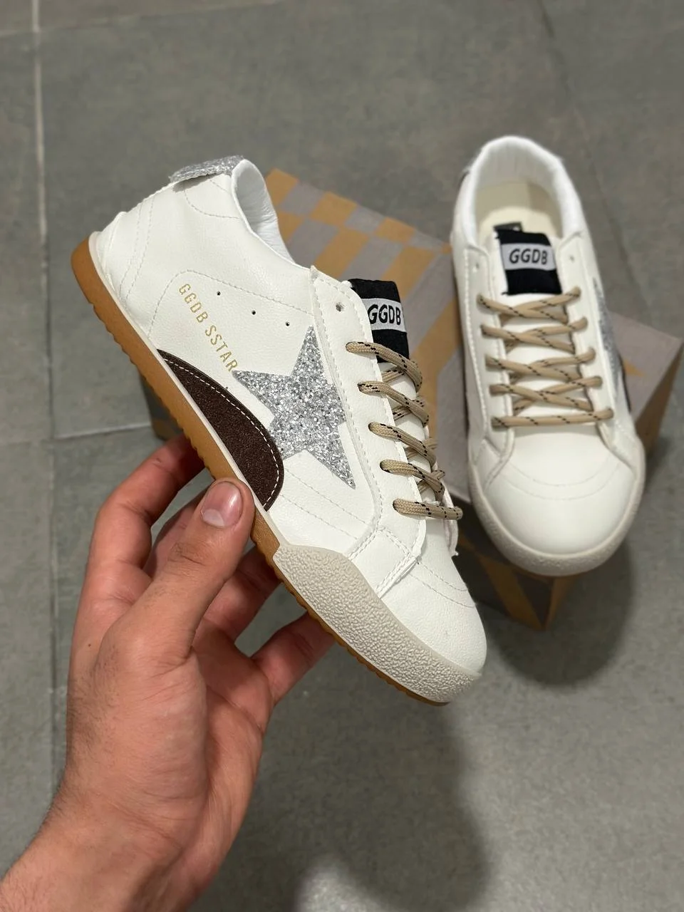 Кеды женские golden goose super star - миниатюра 3