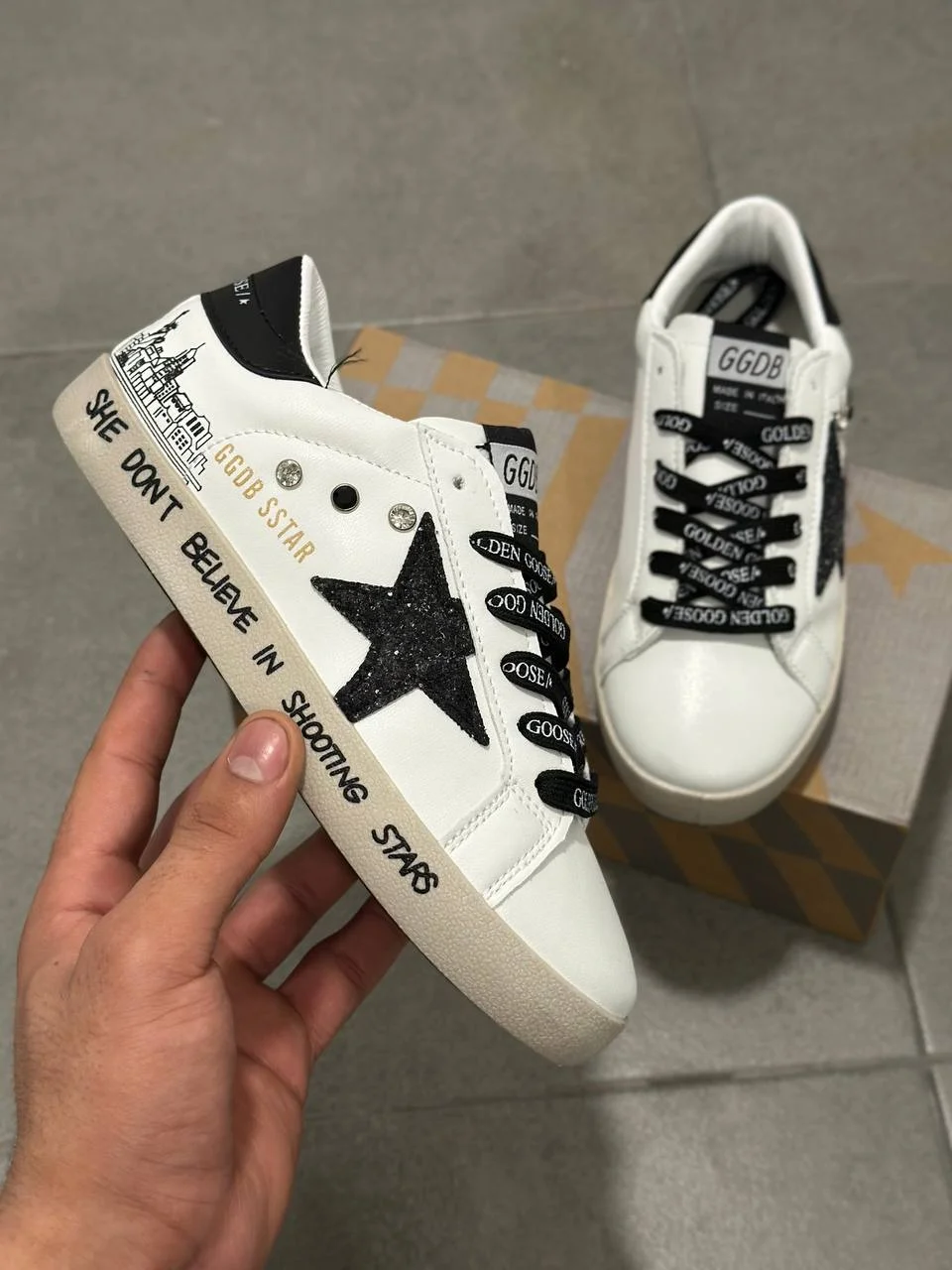 Кеды женские golden goose super star - миниатюра 7