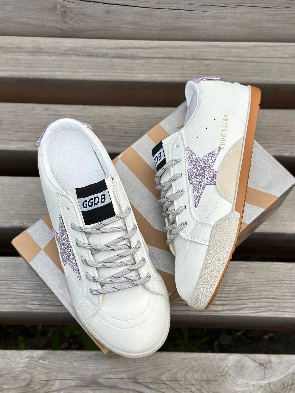 Кеды женские golden goose super star - миниатюра 8