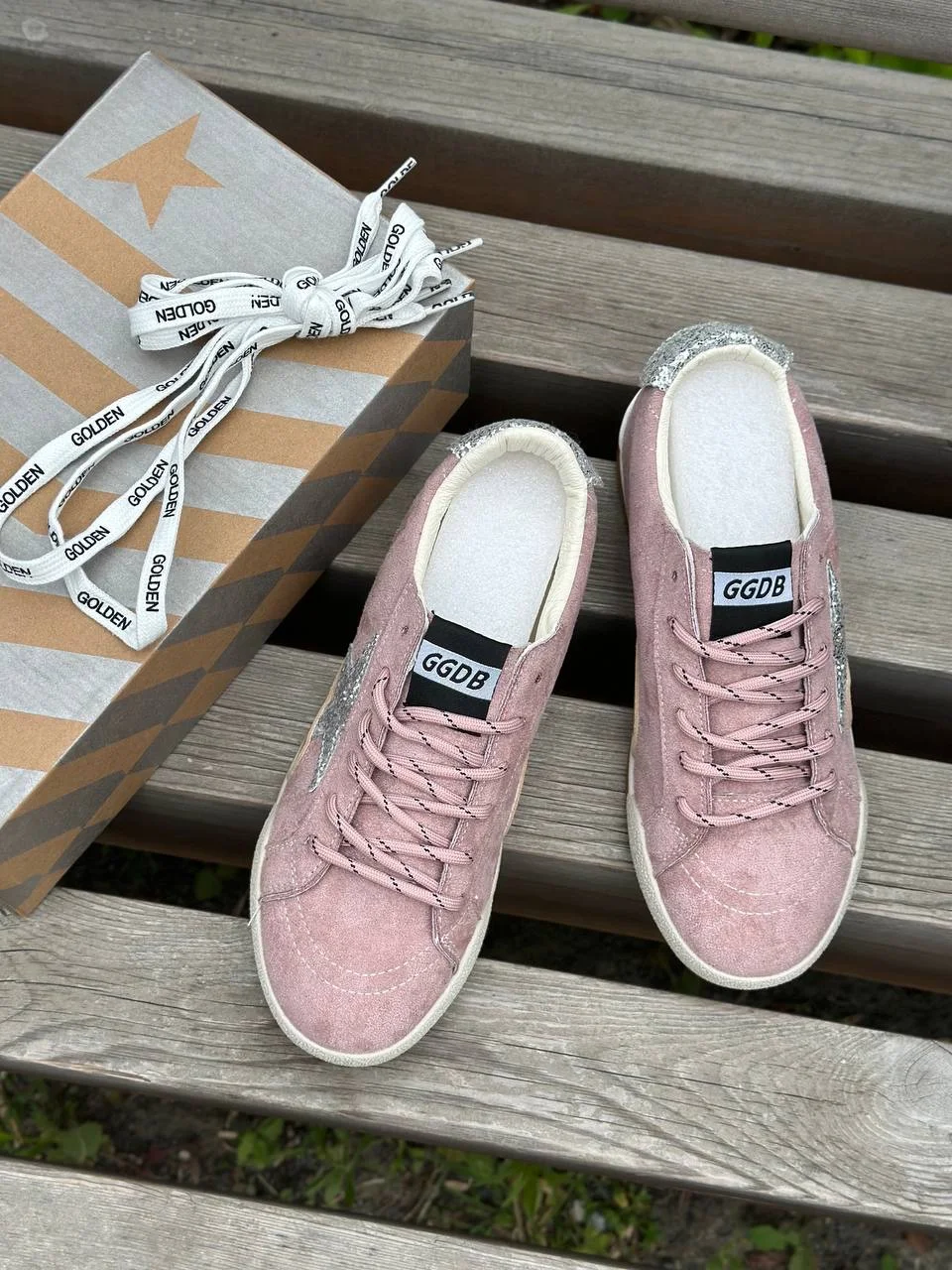 Кеды женские golden goose super star - миниатюра 11
