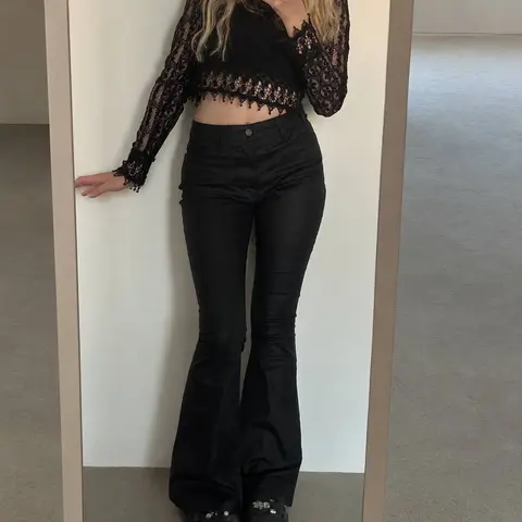 вощенные джинсы bootcut rick owens type