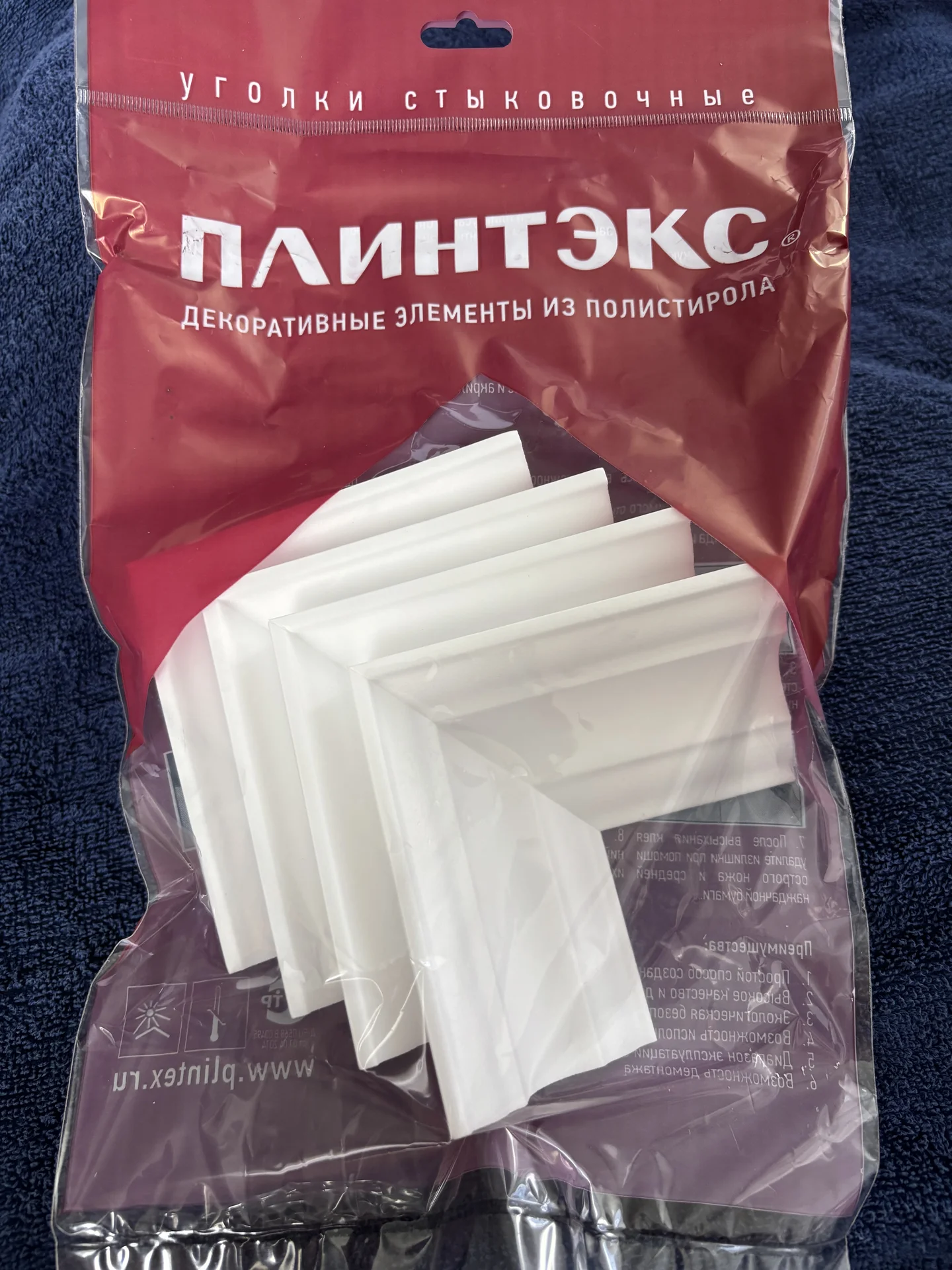 Угол внутренний для потолочного плинтуса - миниатюра 2