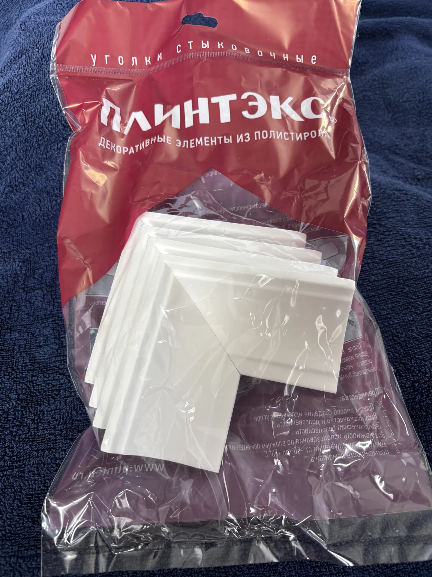 Угол внутренний для потолочного плинтуса - миниатюра 3
