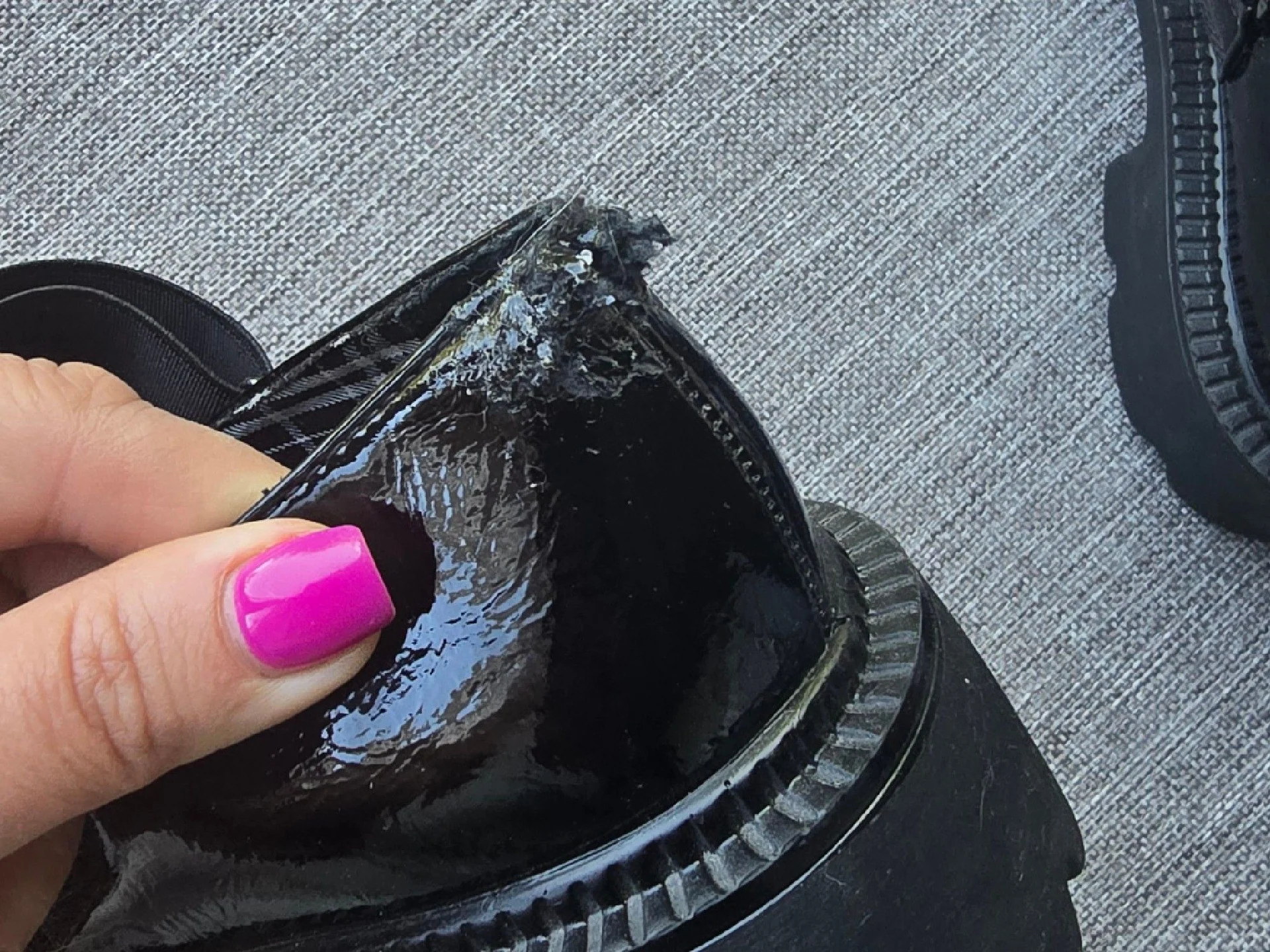 Туфли детские лаковые черные 36 размер - миниатюра 4