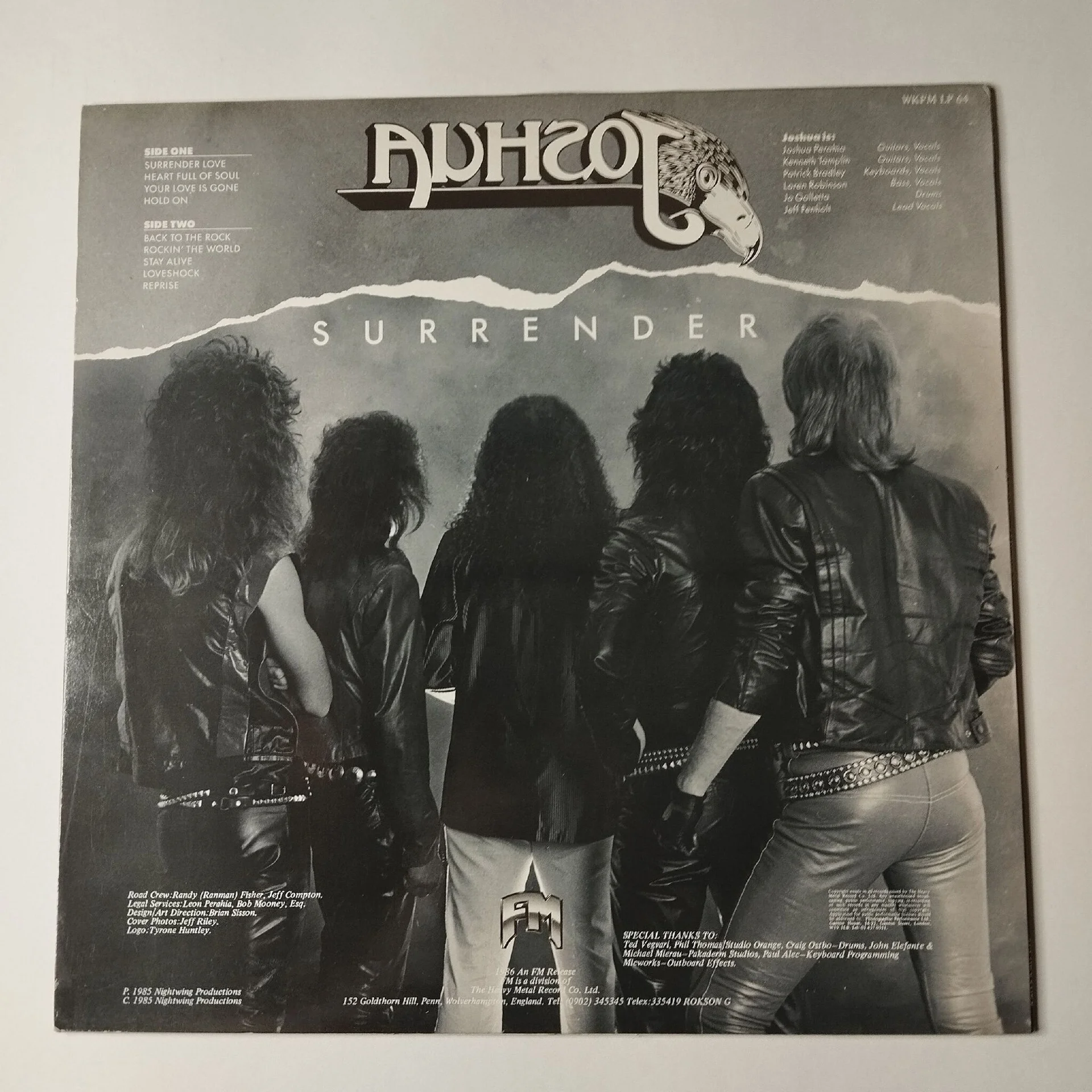 Винтажная виниловая пластинка LP Joshua Surrender (UK 1986) - миниатюра 2