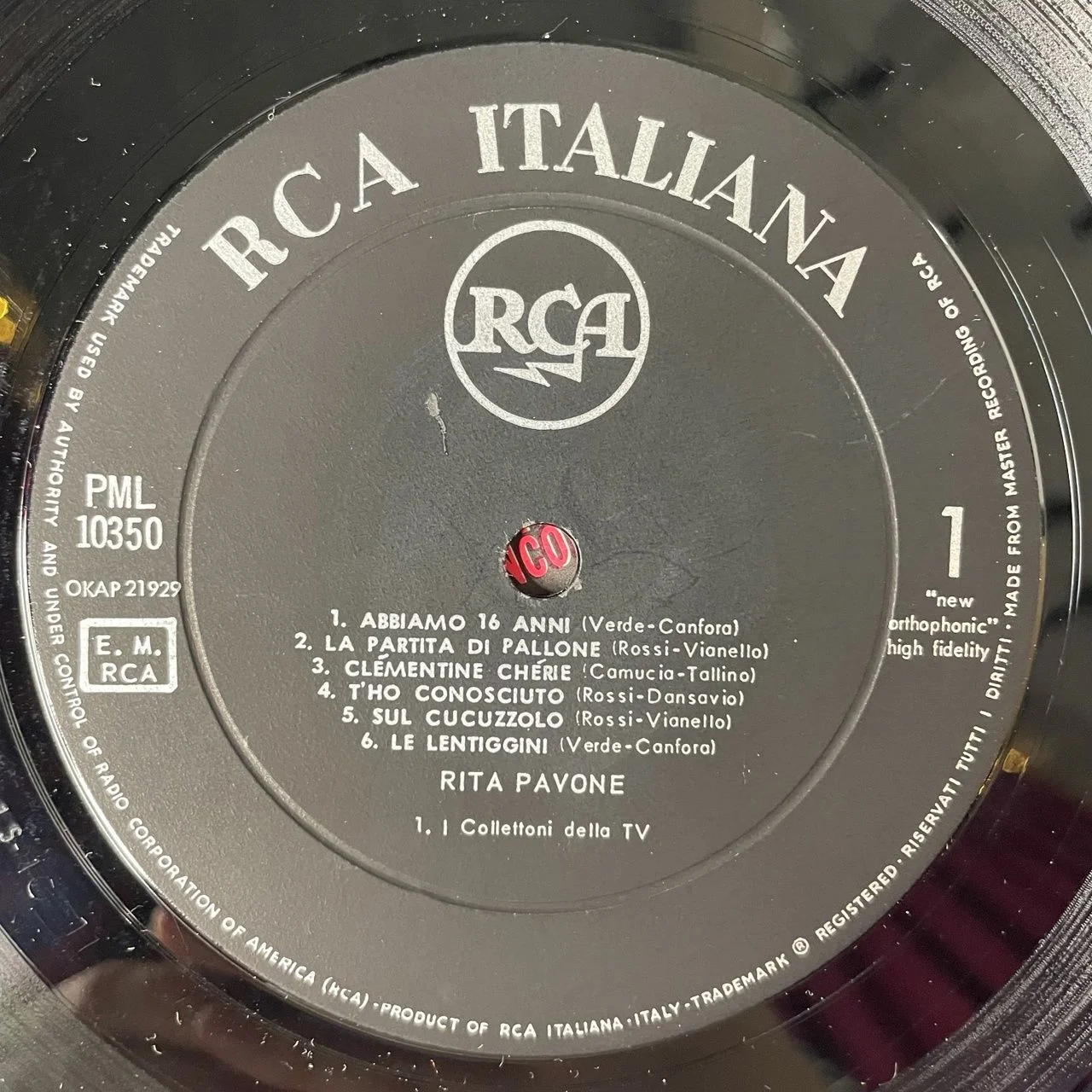 Винтажная виниловая пластинка LP Rita Pavone (Italy 1963) - миниатюра 4