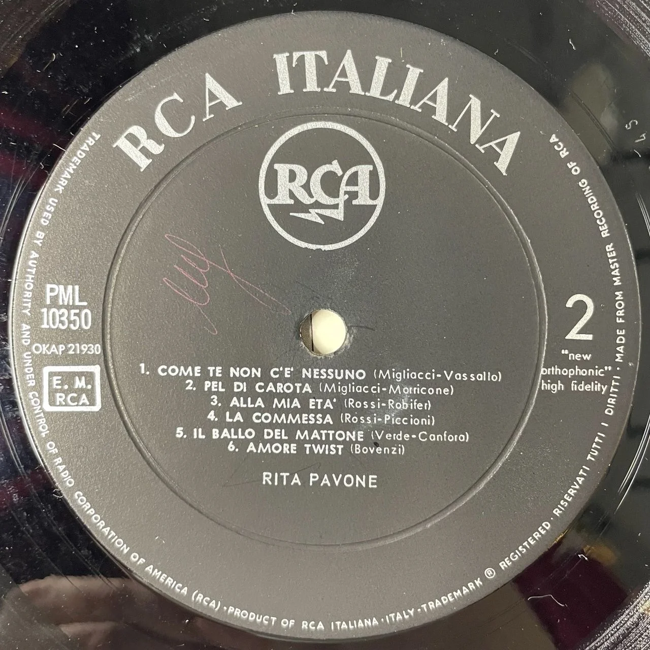 Винтажная виниловая пластинка LP Rita Pavone (Italy 1963) - миниатюра 5