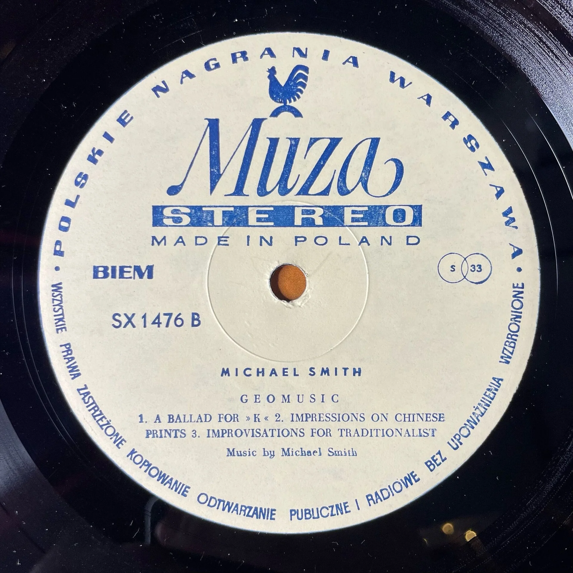 Винтажная виниловая пластинка Michael Smith Geomusic (Польша 1977) - миниатюра 5