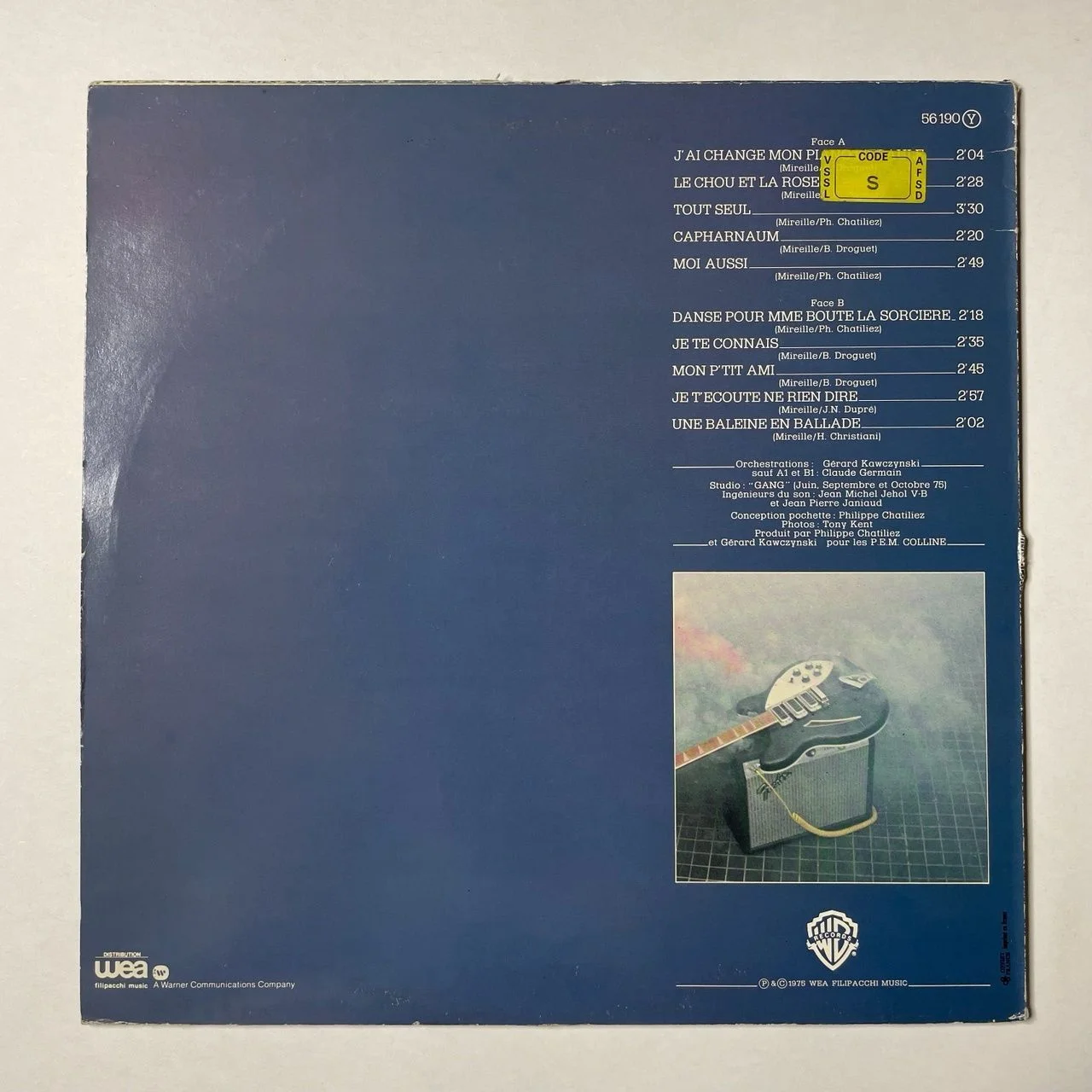 Винтажная виниловая пластинка LP Mireille Aujourd'hui (France 1975) - миниатюра 2