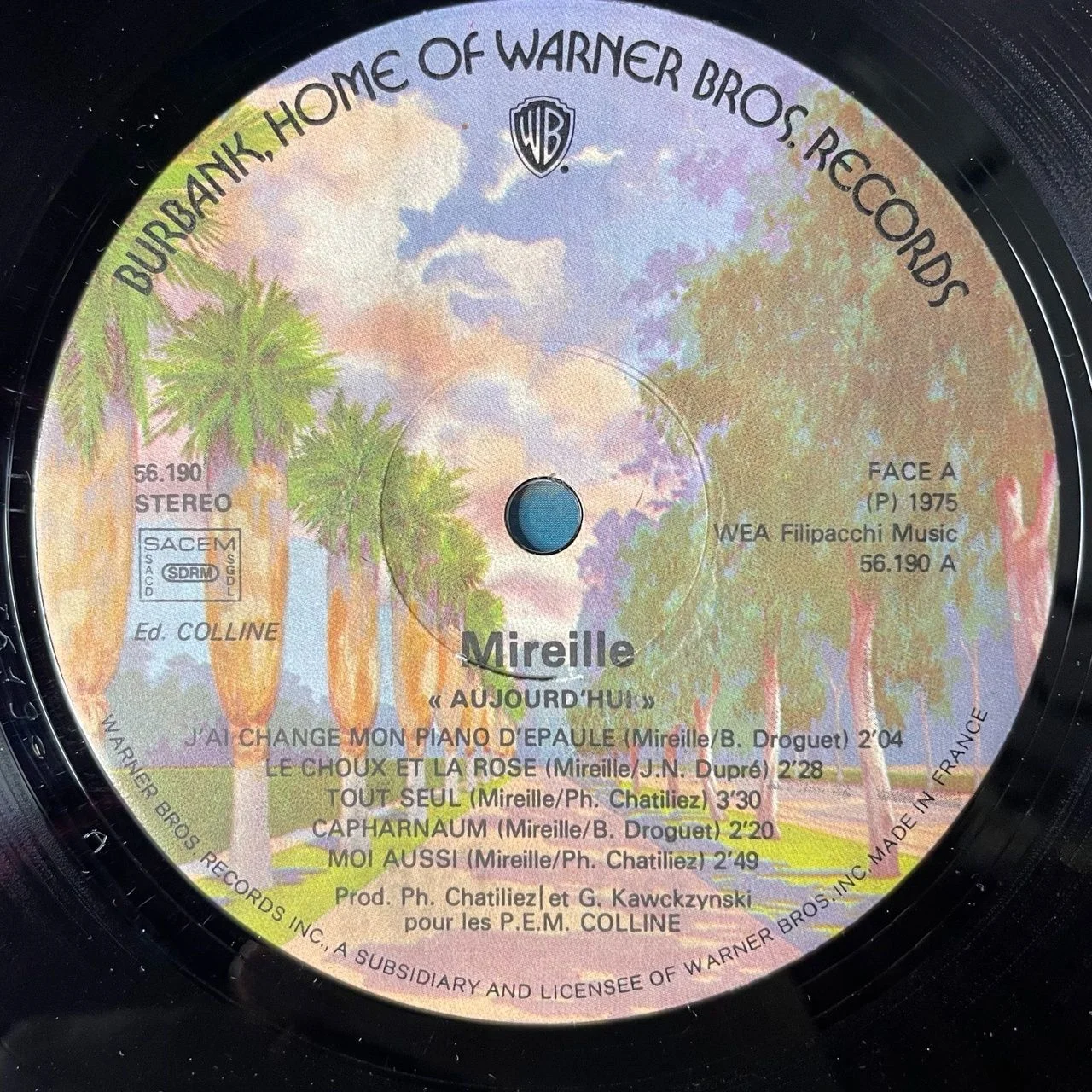 Винтажная виниловая пластинка LP Mireille Aujourd'hui (France 1975) - миниатюра 4