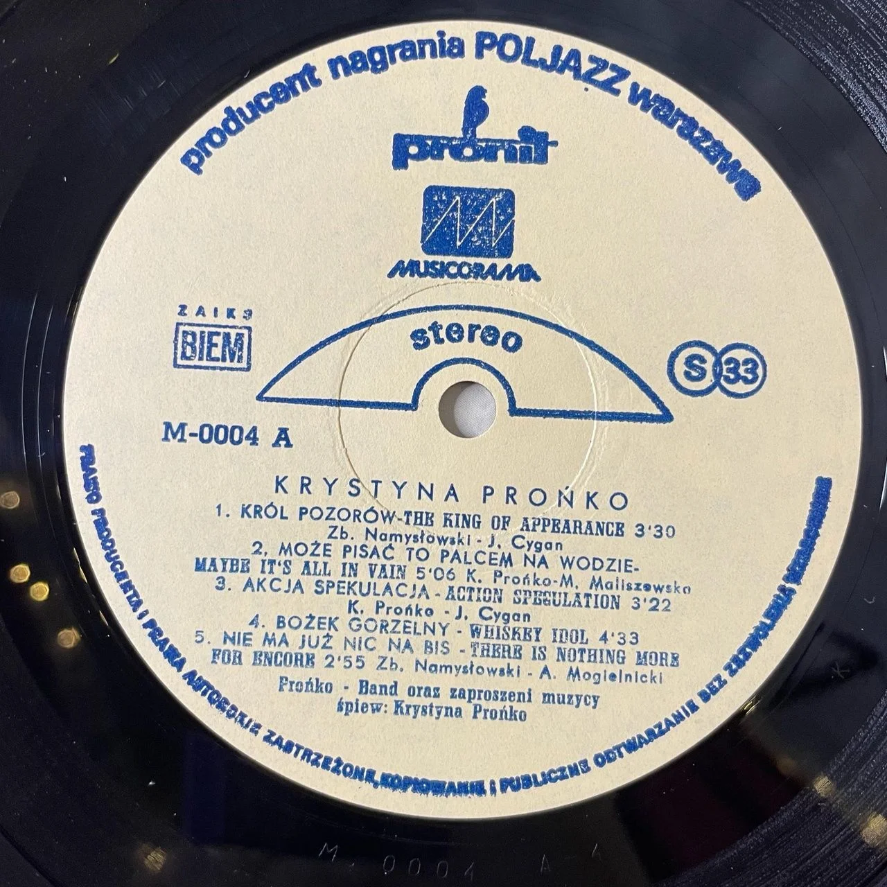 Винтажная виниловая пластинка LP Krystyna Pronko (Польша 1983) - миниатюра 4