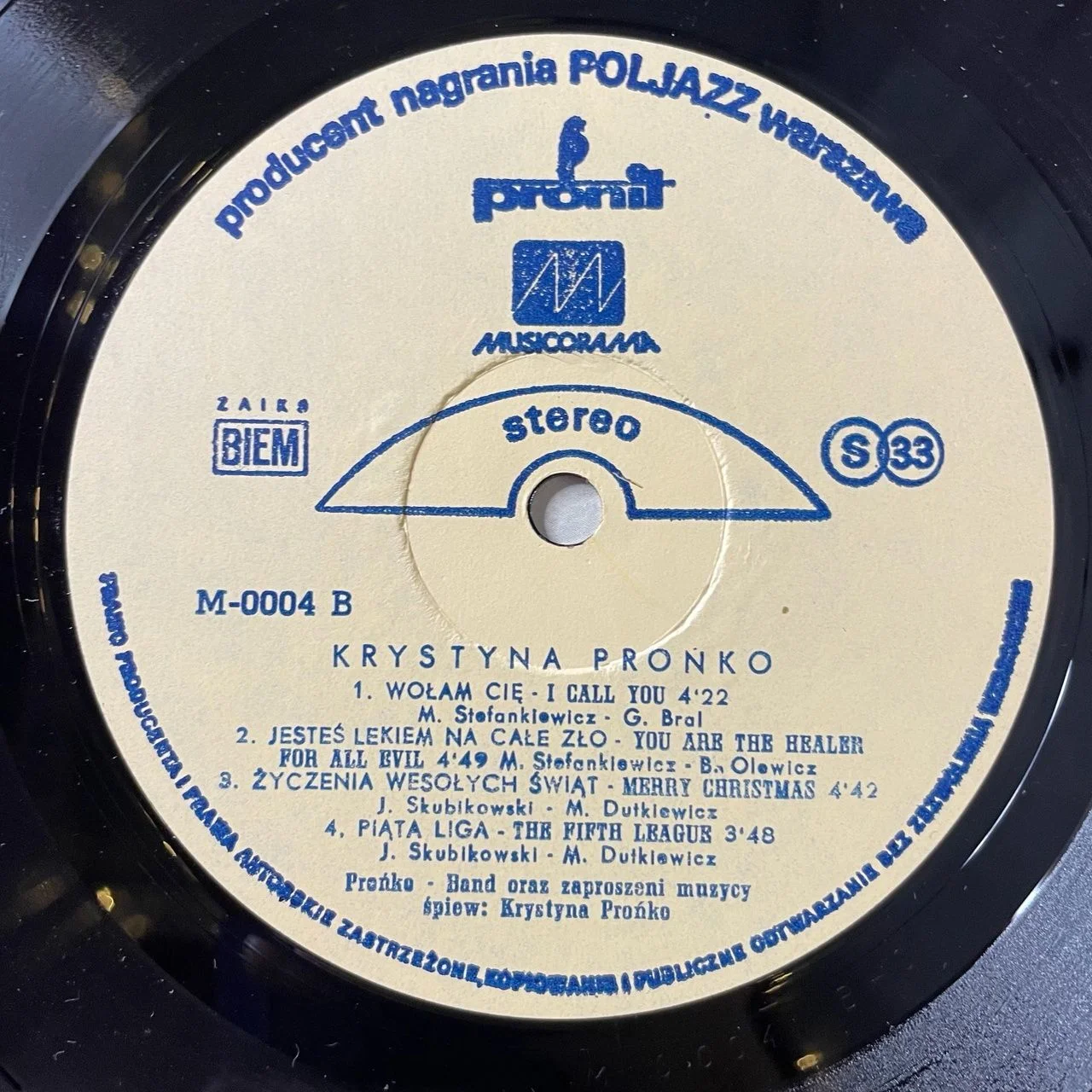 Винтажная виниловая пластинка LP Krystyna Pronko (Польша 1983) - миниатюра 5