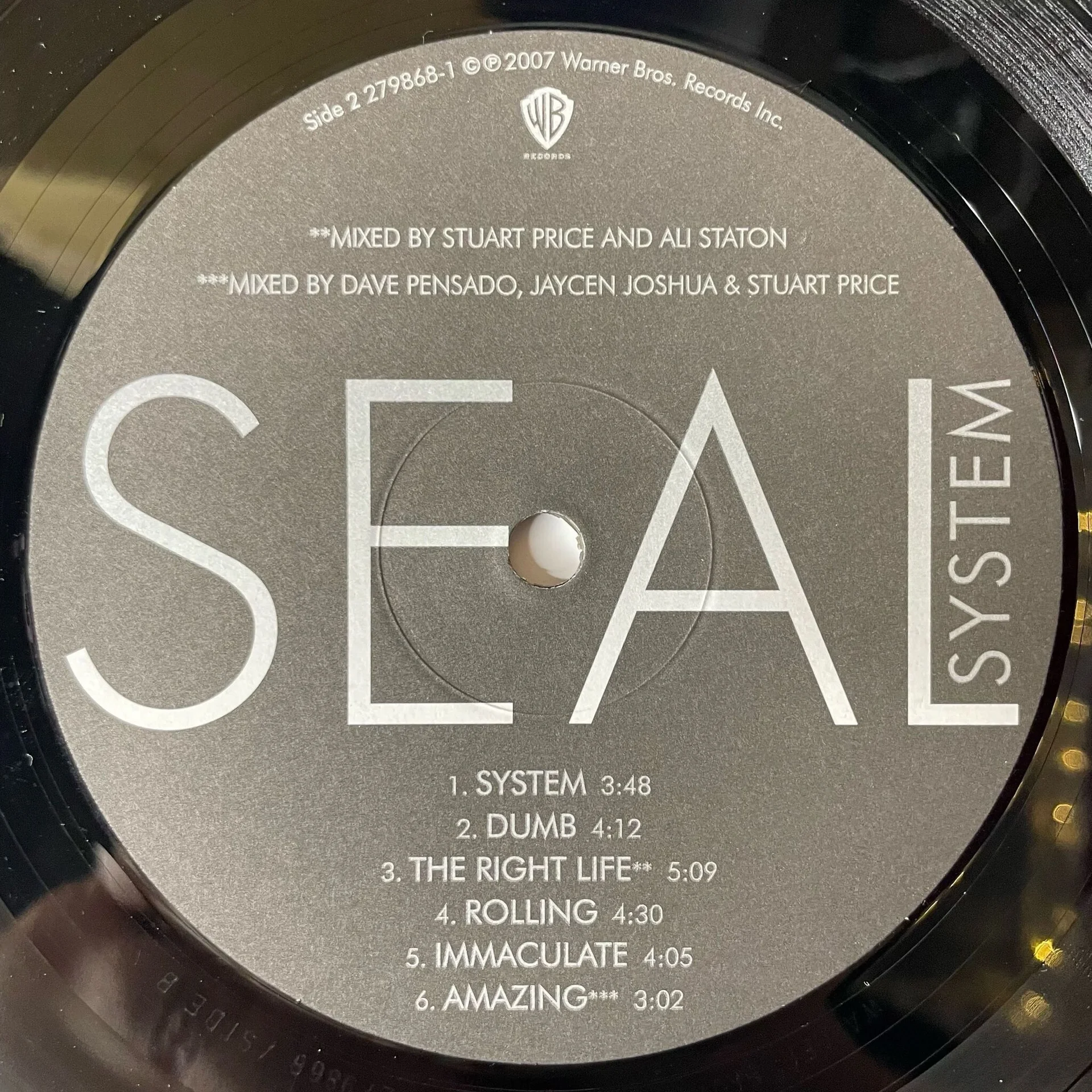 Винтажная виниловая пластинка LP Seal System (USA 2007) - миниатюра 5