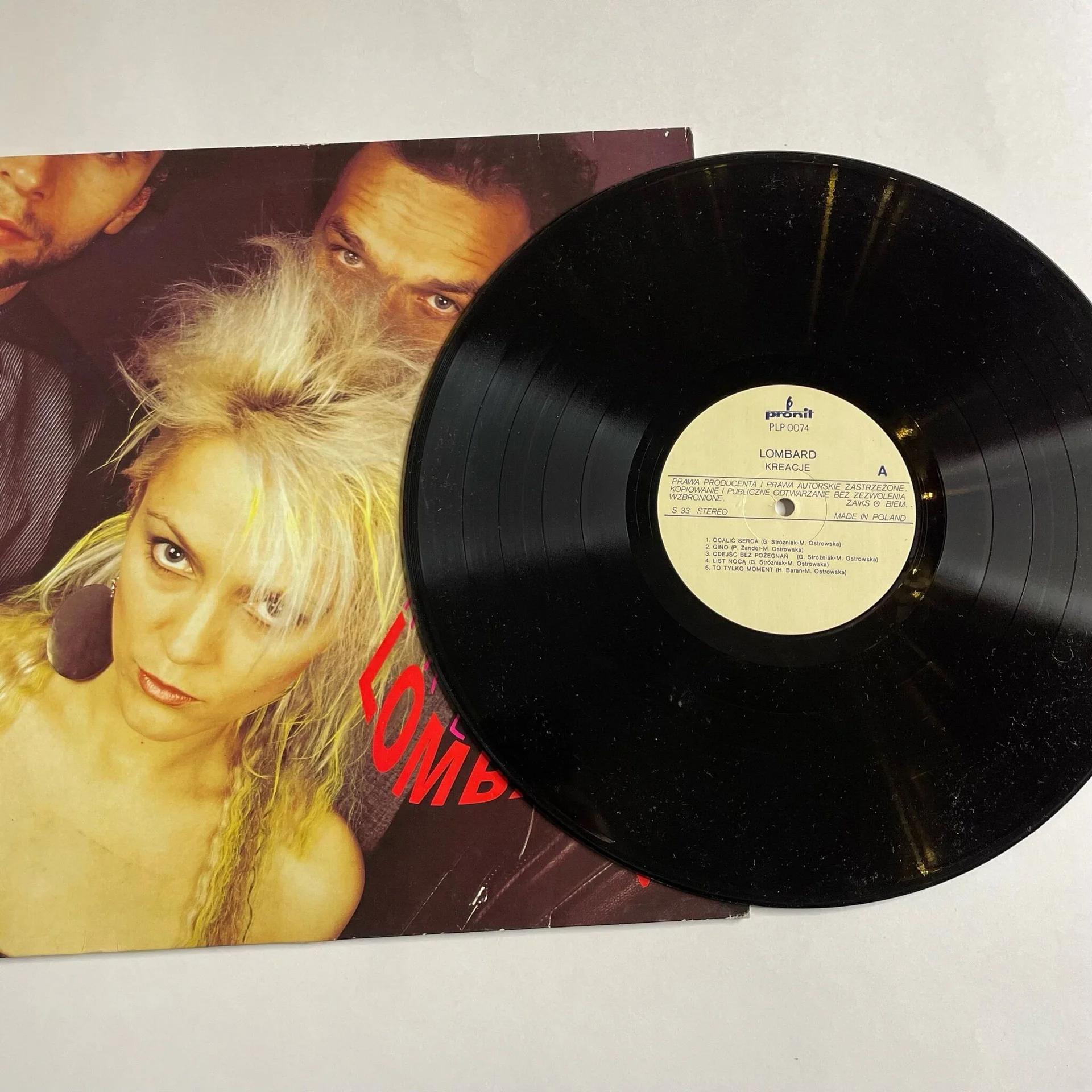 Винтажная виниловая пластинка LP Lombard Kreacje (Польша 1987) - миниатюра 3