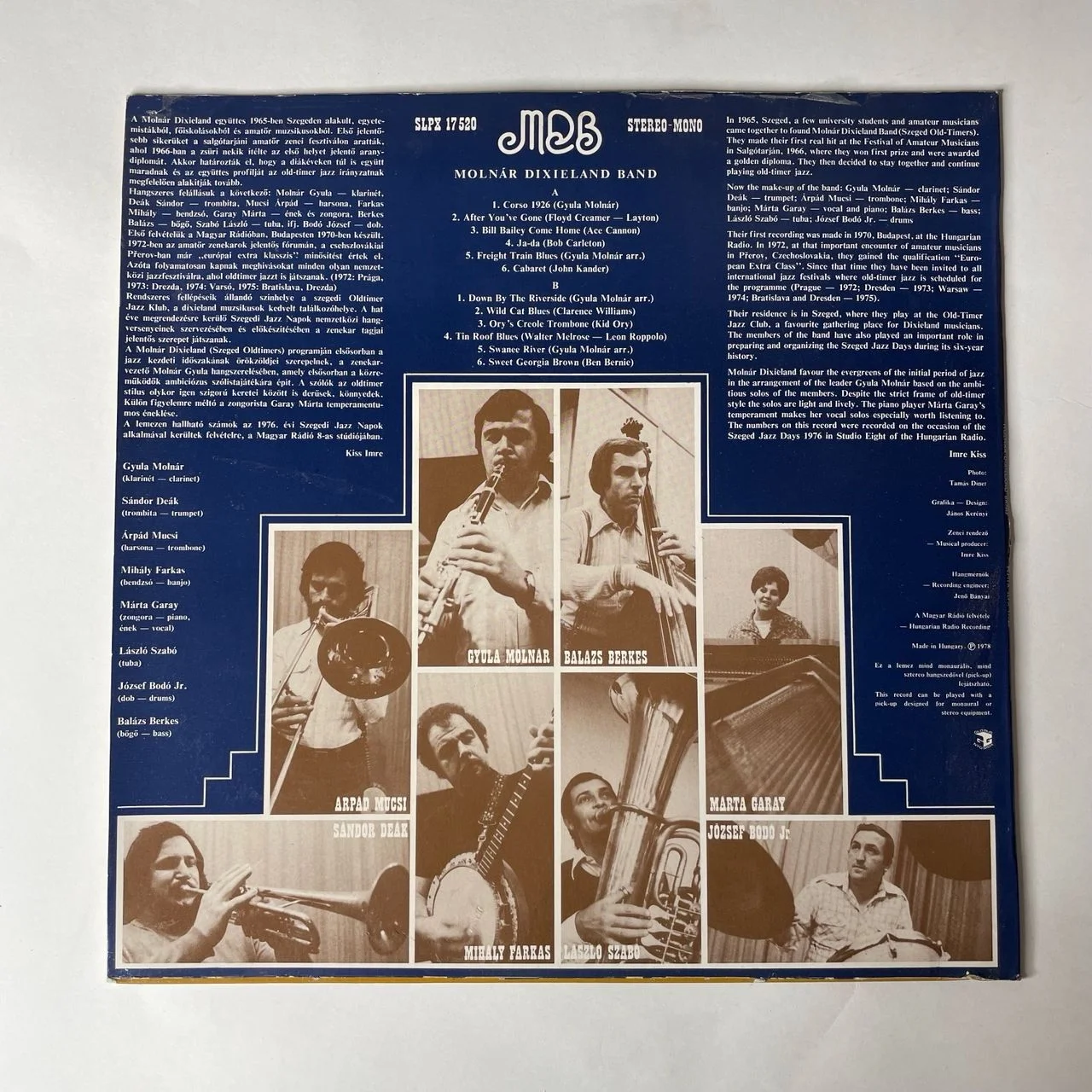 Винтажная виниловая пластинка Molnar Dixieland Band (Венгрия 1978) - миниатюра 2