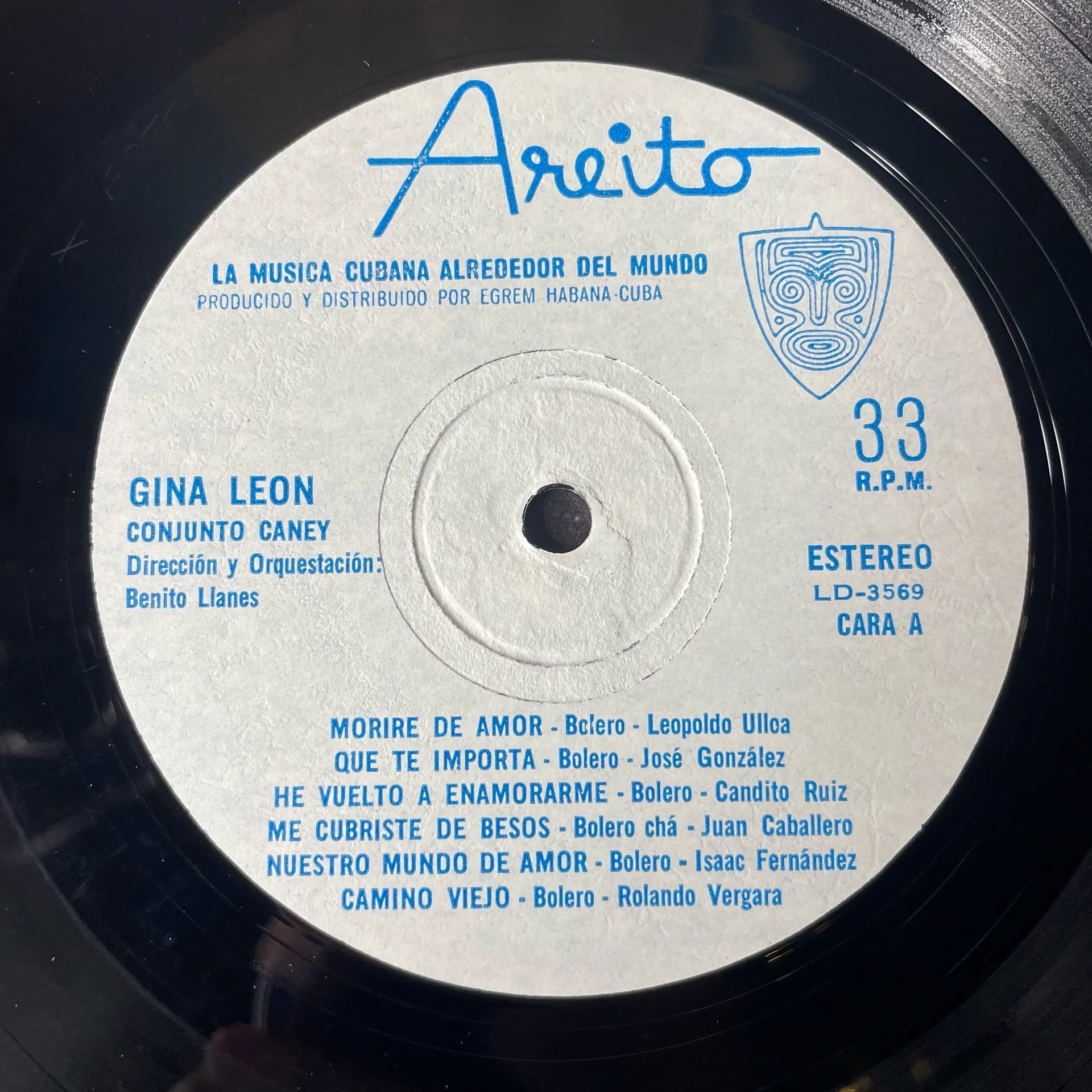 Винтажная виниловая пластинка LP Gina Leon (Куба 1977) - миниатюра 4