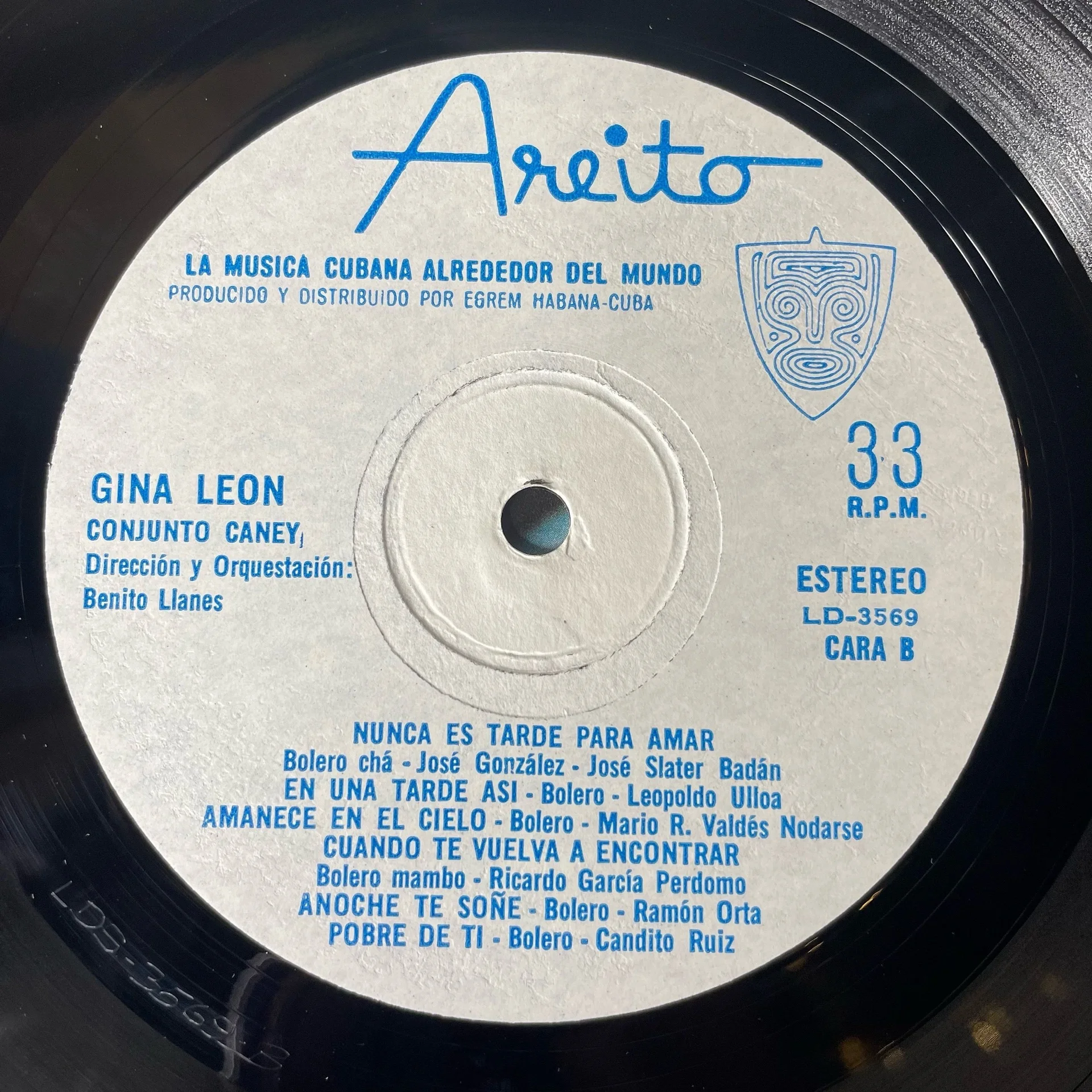 Винтажная виниловая пластинка LP Gina Leon (Куба 1977) - миниатюра 5