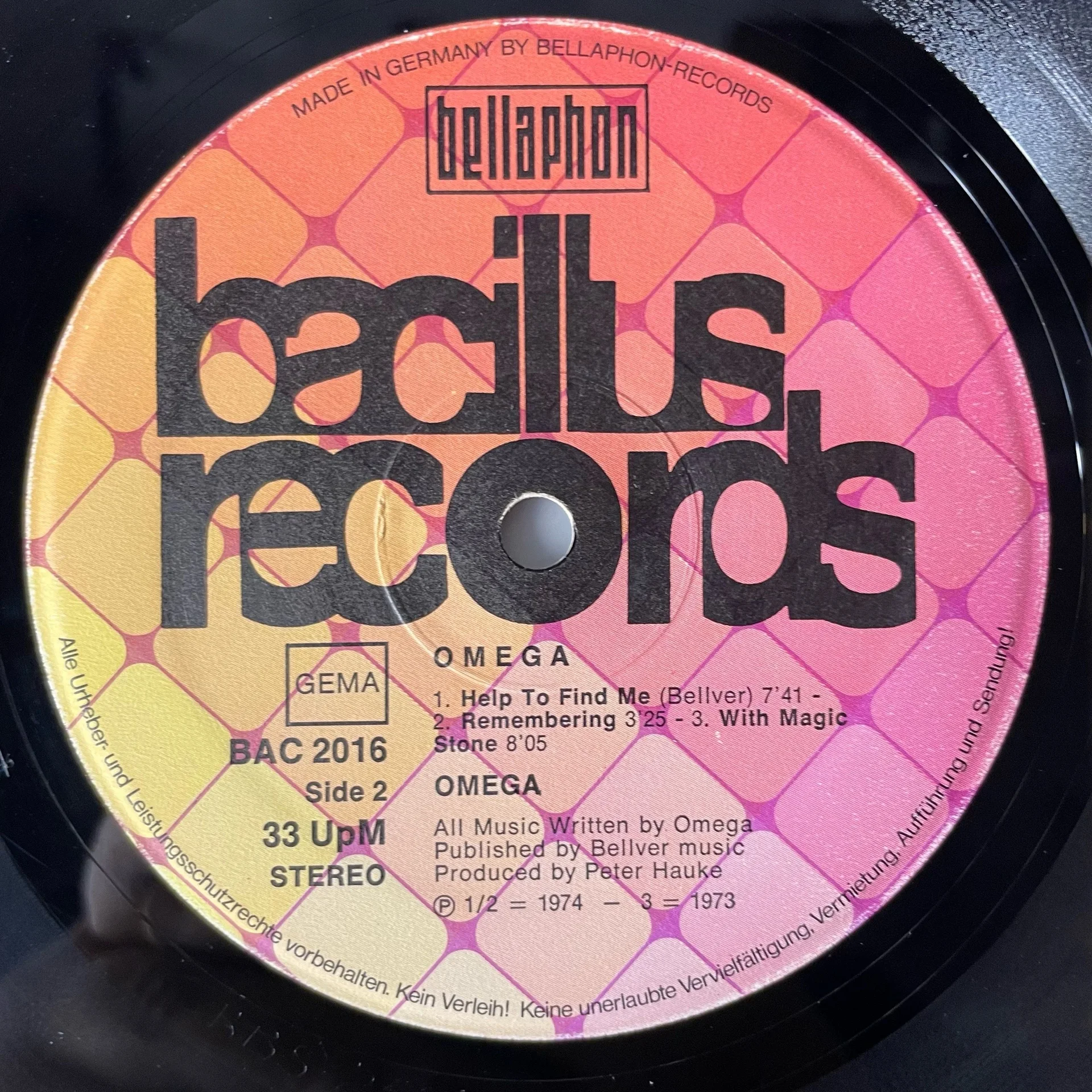 Винтажная виниловая пластинка LP Omega (Германия 1975) - миниатюра 4
