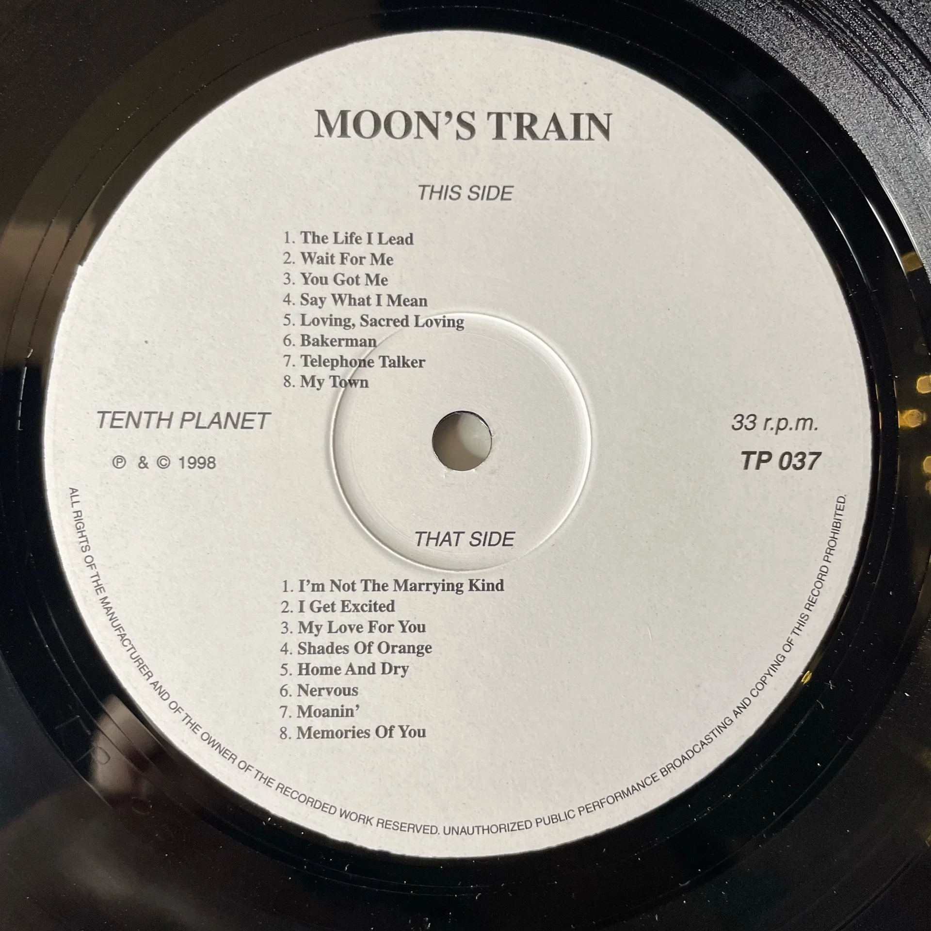 Винтажная виниловая пластинка LP Moon's Train (Англия 1998) - миниатюра 4