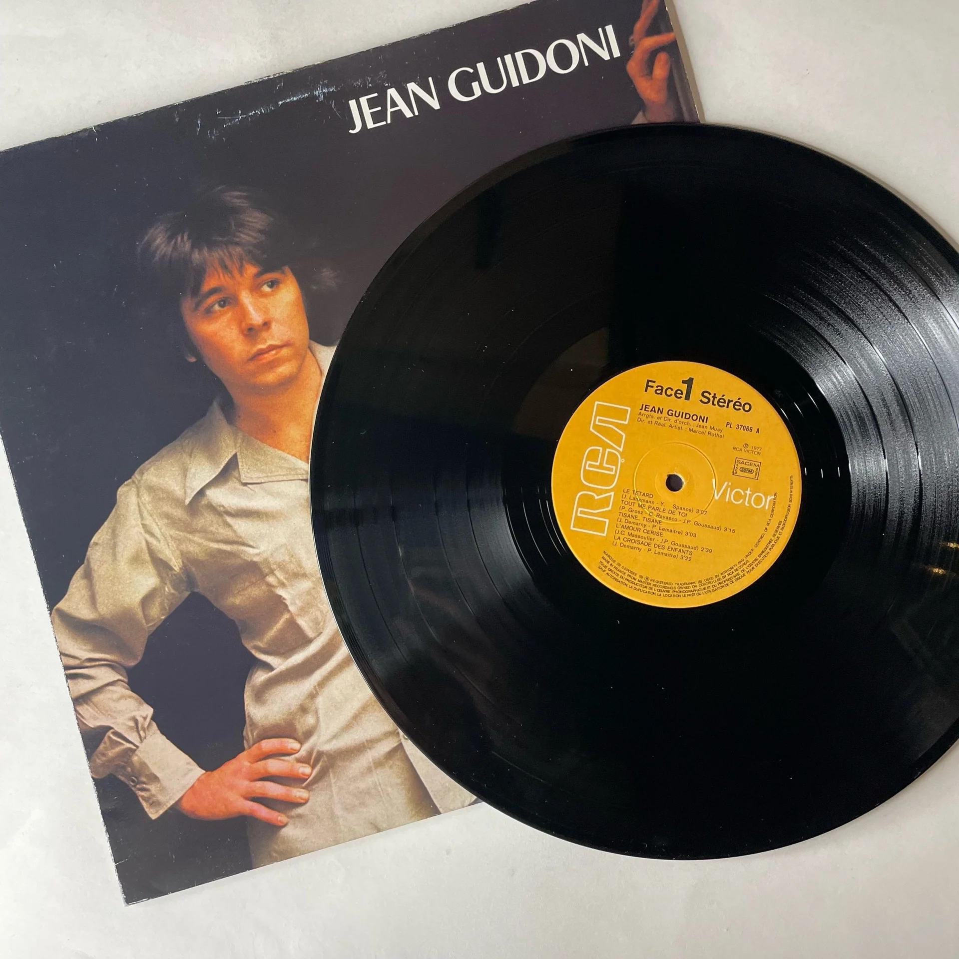 Винтажная виниловая пластинка LP Jean Guidoni (Франция 1977) - миниатюра 3