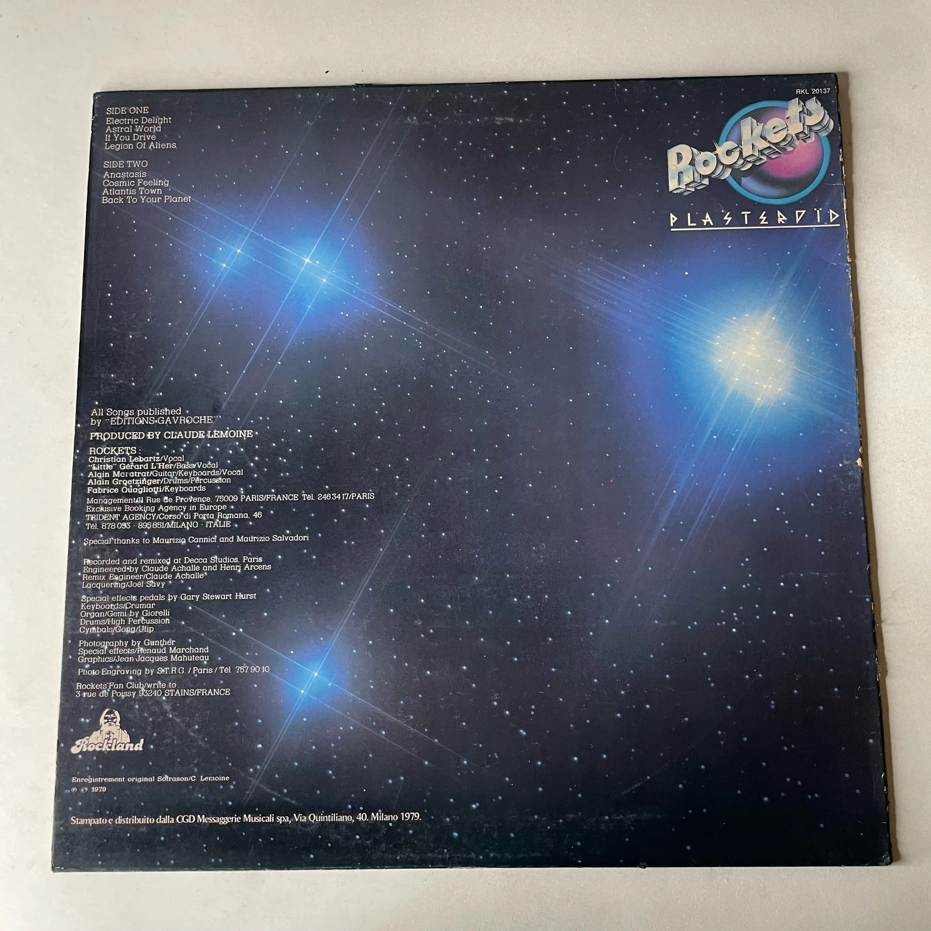 Винтажная виниловая пластинка LP Rockets Plasteroid (Италия 1979) - миниатюра 2
