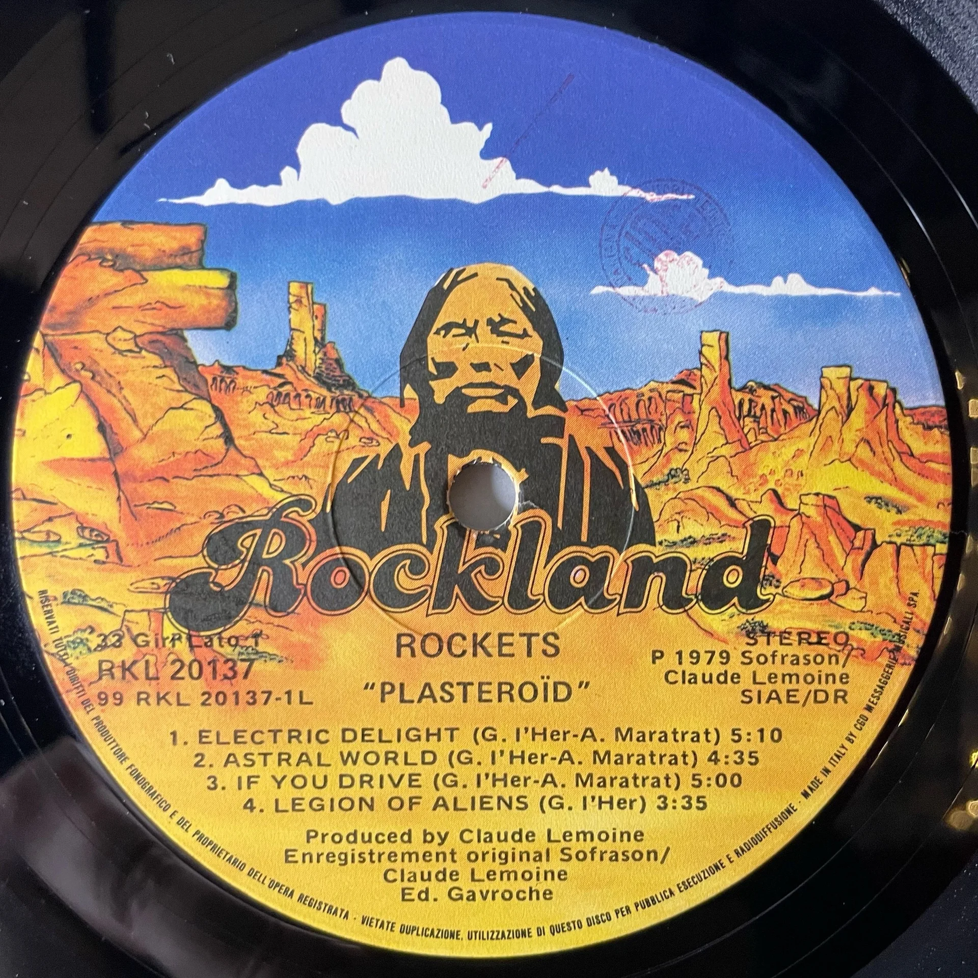 Винтажная виниловая пластинка LP Rockets Plasteroid (Италия 1979) - миниатюра 4