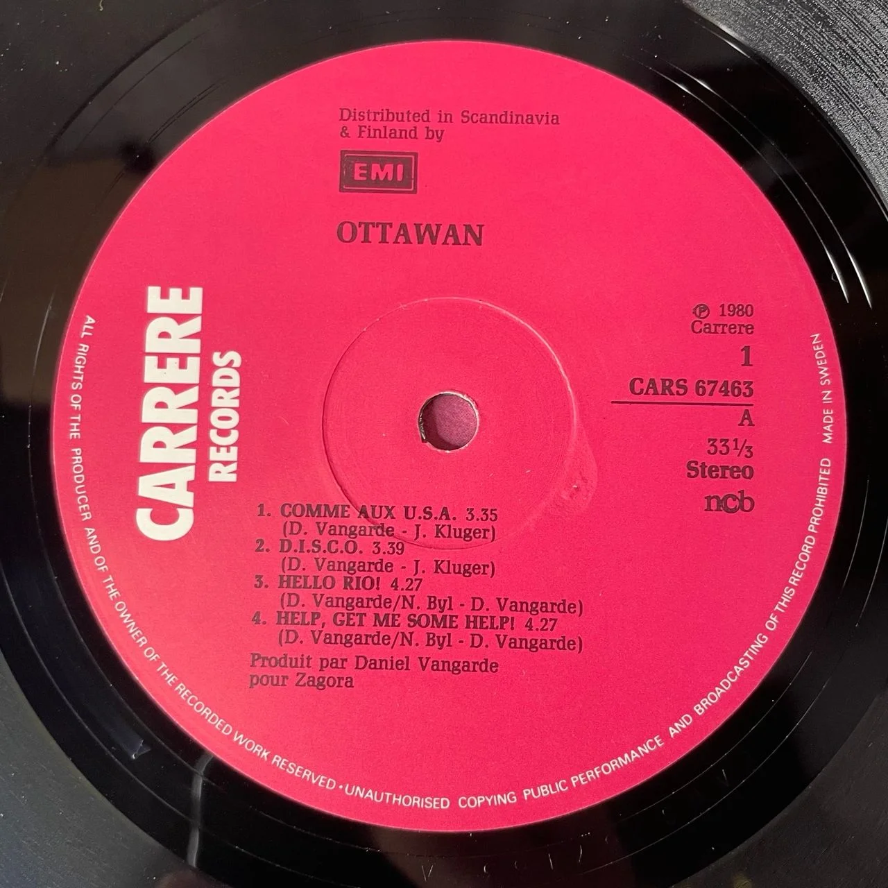 Винтажная виниловая пластинка LP Ottawan D.I.S.C.O. (Швеция 1980) - миниатюра 4