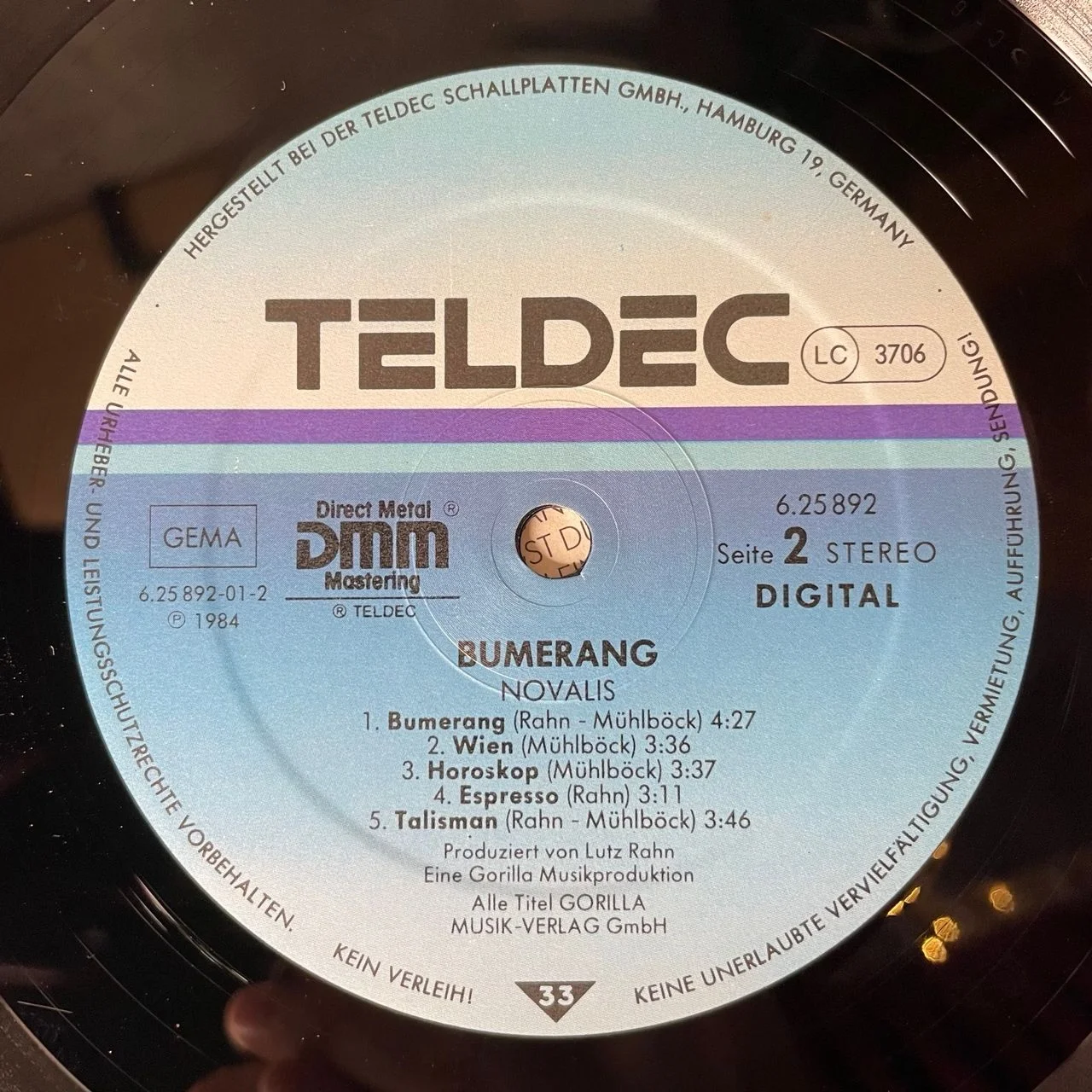 Винтажная виниловая пластинка LP Novalis Bumerang (Германия 1984) - миниатюра 5