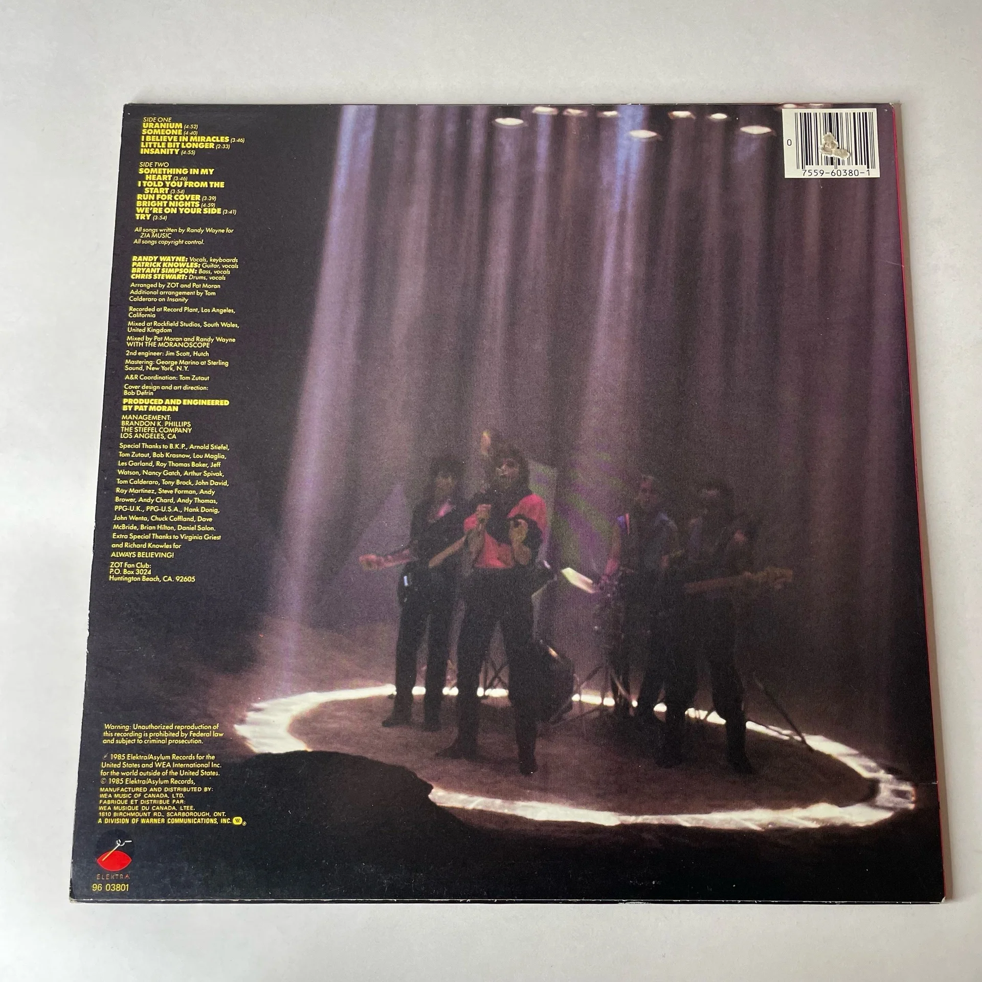 Винтажная виниловая пластинка LP Zot Uranium (Германия 1985) - миниатюра 2